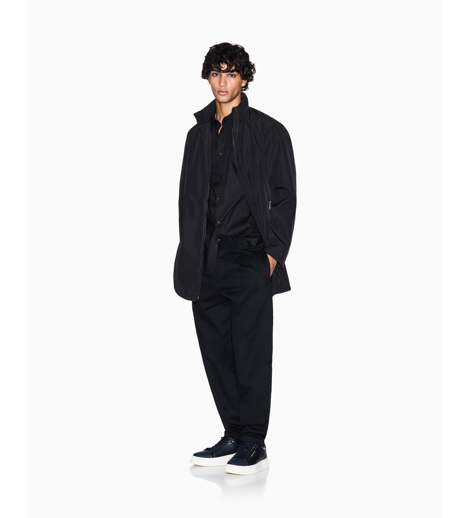 A|X Armani Exchange für Herren. XM001578AF16926UC001 Schwarzer Steppmantel (M), Lässig, Polyester