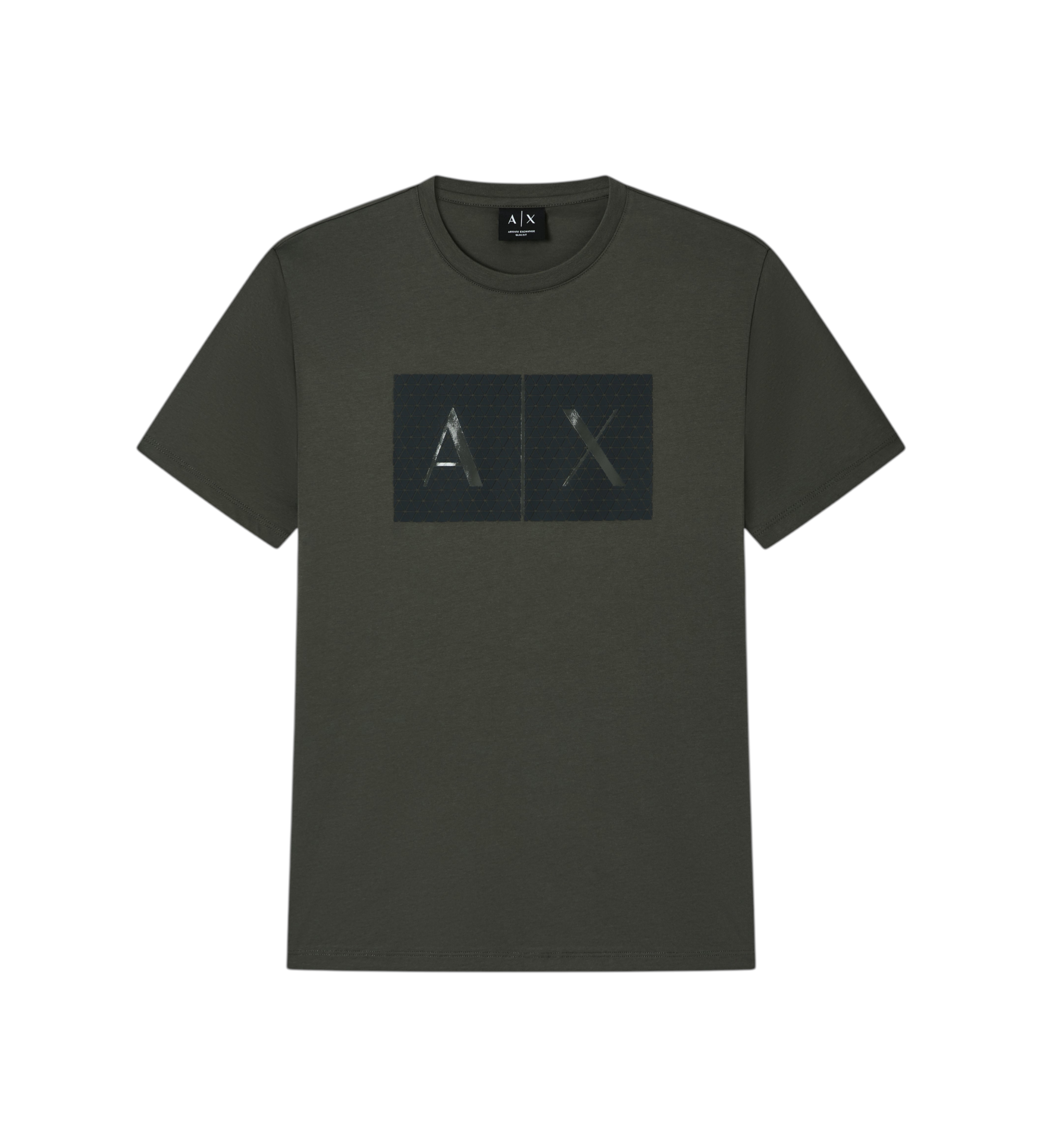 A|X Armani Exchange für Herren. 8NZTCKZ8H4ZM8317 Lässiges dunkelgrünes T-Shirt (L), Baumwolle, Kurzarm