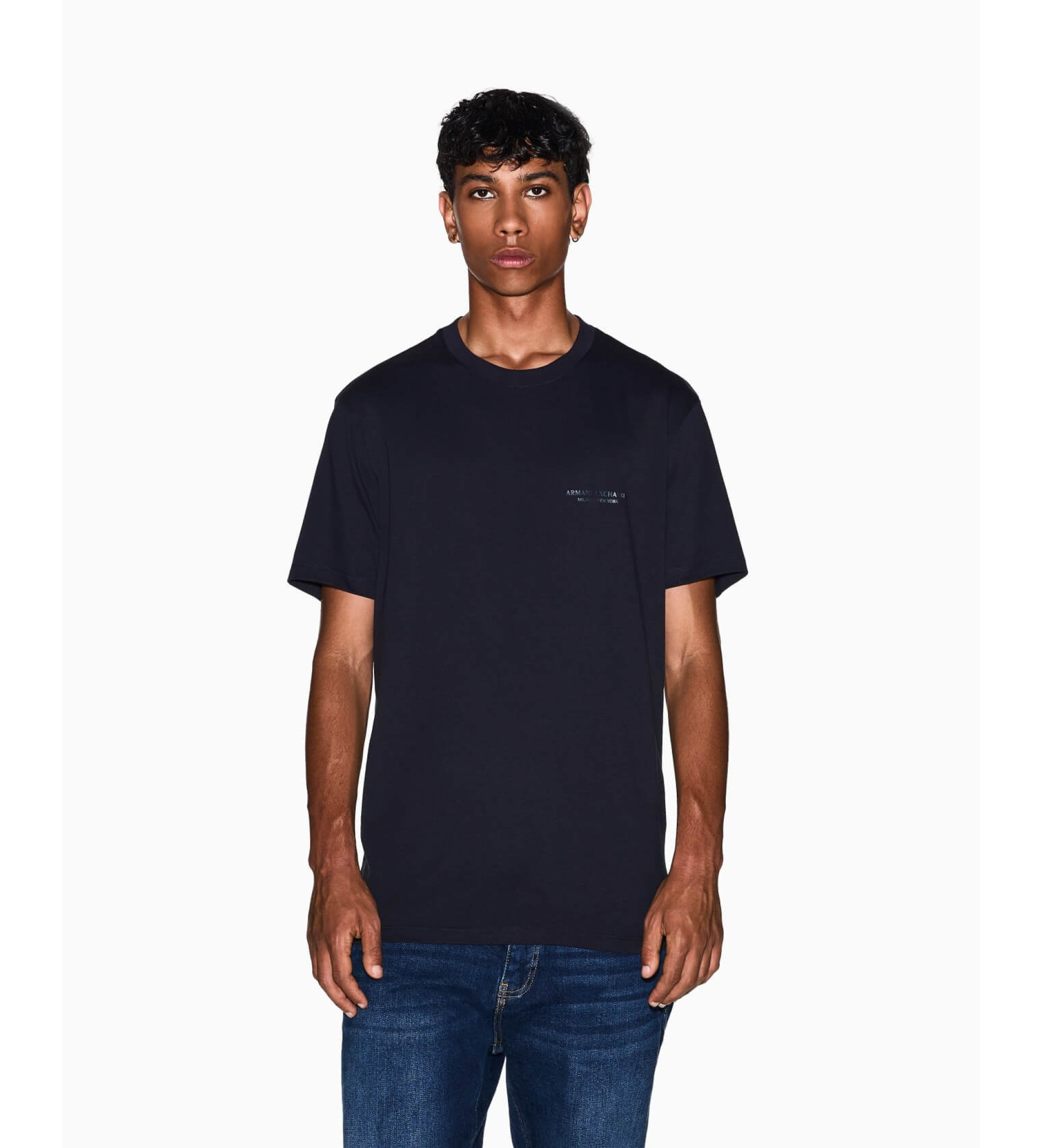 A|X Armani Exchange für Herren. XM001281AF10361UB101 Tages-T-Shirt (S), Weiß, Lässig, Baumwolle, Kurzarm