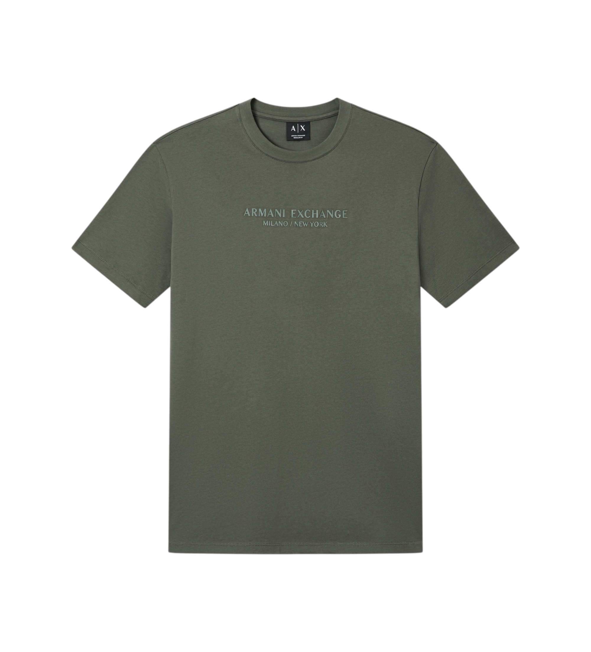 A|X Armani Exchange für Herren. XM001280AF10361M8317 Normales T-Shirt mit Logo (M), Lässig, Grün, Baumwolle, Kurzarm