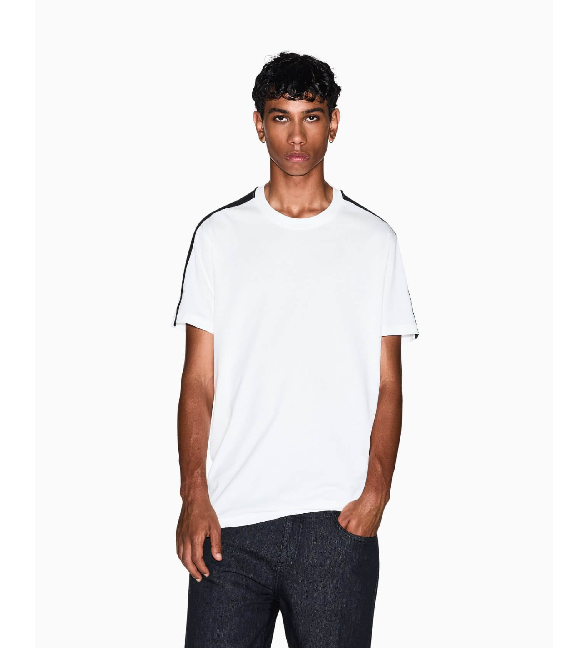 A|X Armani Exchange für Herren. XM001283AF10361U0009 T-shirt Regular Lisa weiß (XS), Lässig, Baumwolle, Kurzarm