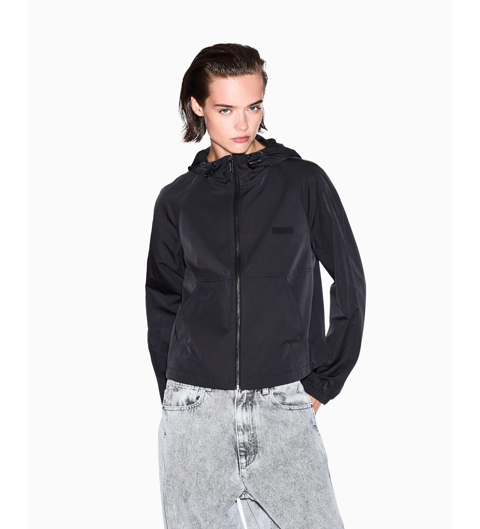 A|X Armani Exchange für Damen. XW001430AF16613UC001 Windbreaker Jacke schwarz (S), Lässig, Polyester