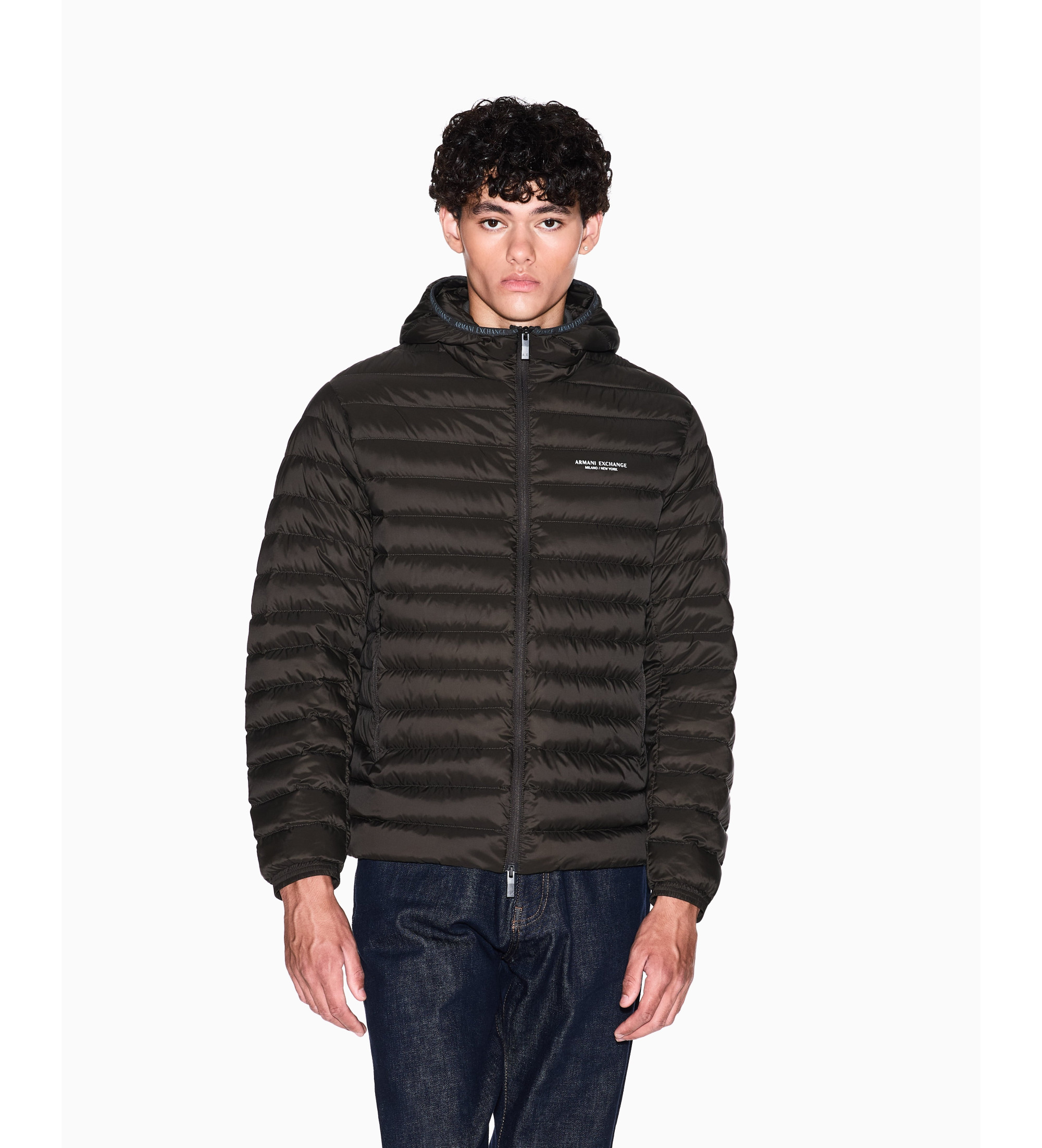 A|X Armani Exchange für Herren. XM001577AF16927U8122 Jacke Daunenjacke Schokolade (XXL), Braun, Lässig, Polyamid