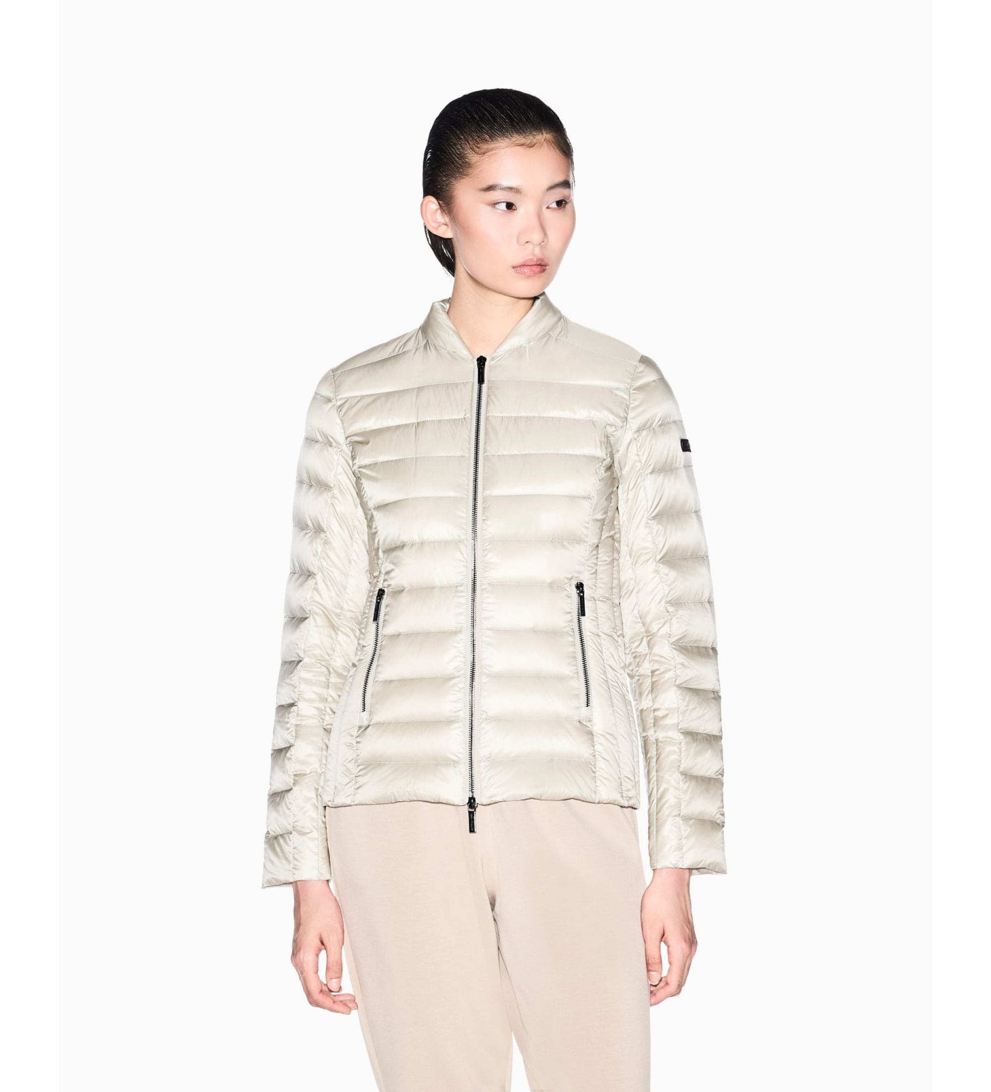 A|X Armani Exchange für Damen. XW001920AF18757U6275 Beige Daunenjacke (S), Lässig, Polyamid