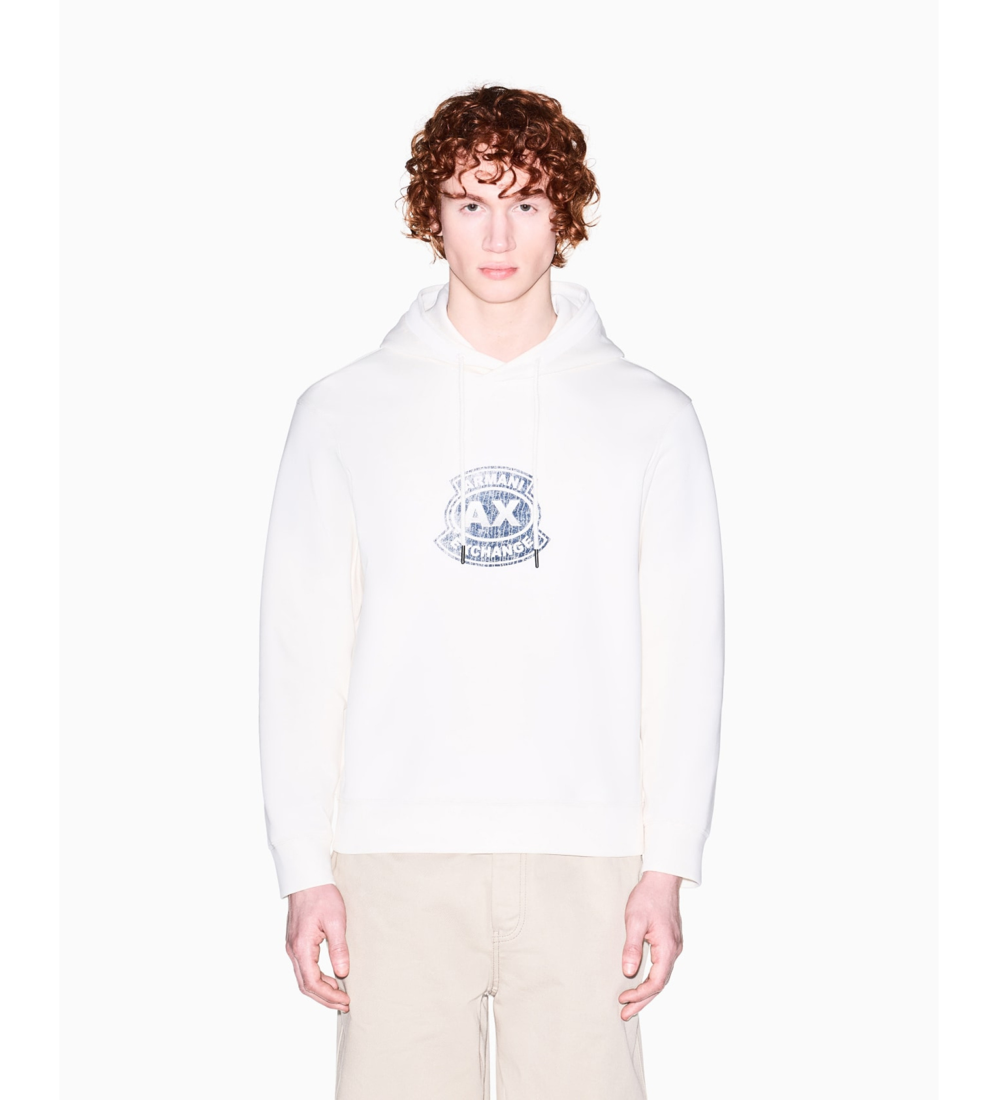 A|X Armani Exchange für Herren. XM002332AF10818U1074 Regular Fit Hoodie beige (S), Lässig, Baumwolle
