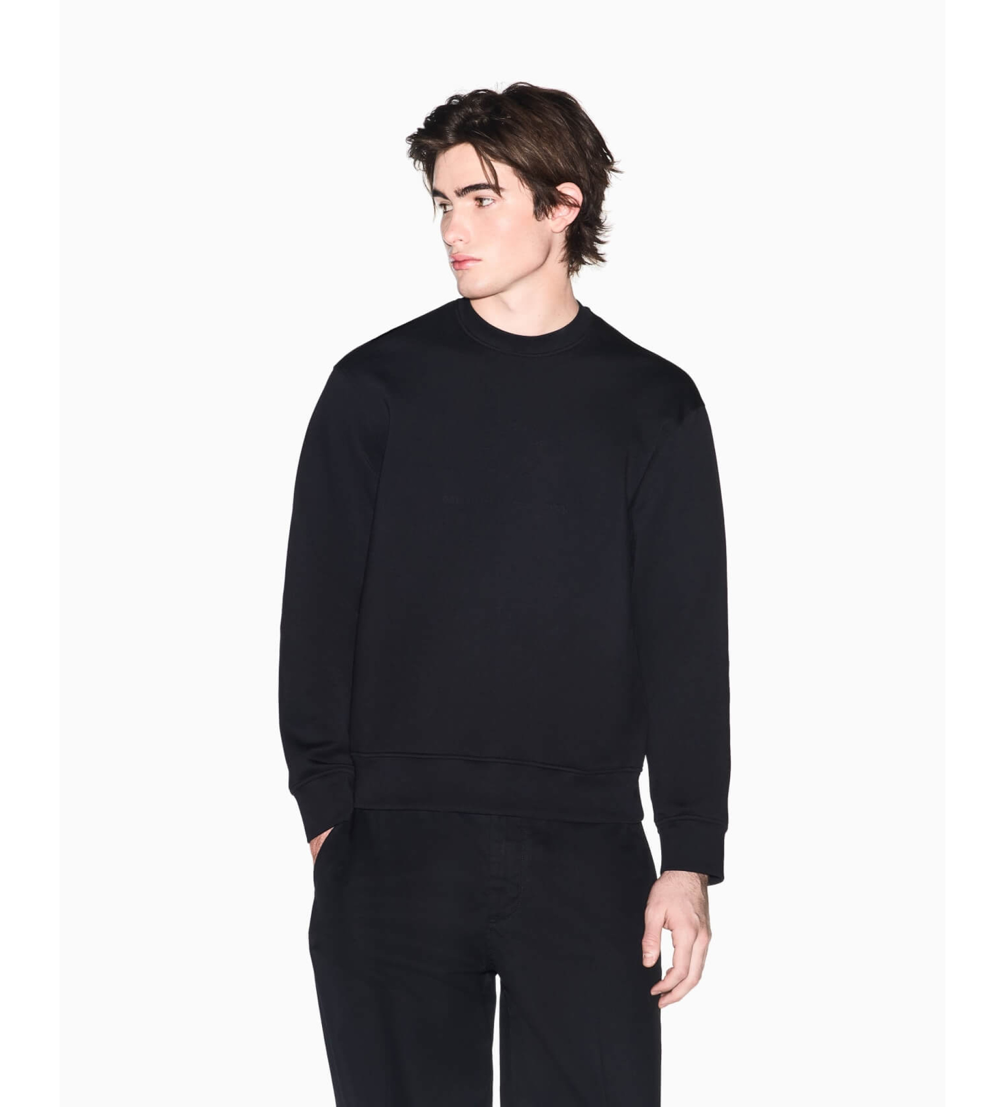 A|X Armani Exchange für Herren. XM002445AF13047UC001 Bonded Sweatshirt schwarz (S), Lässig, Baumwolle