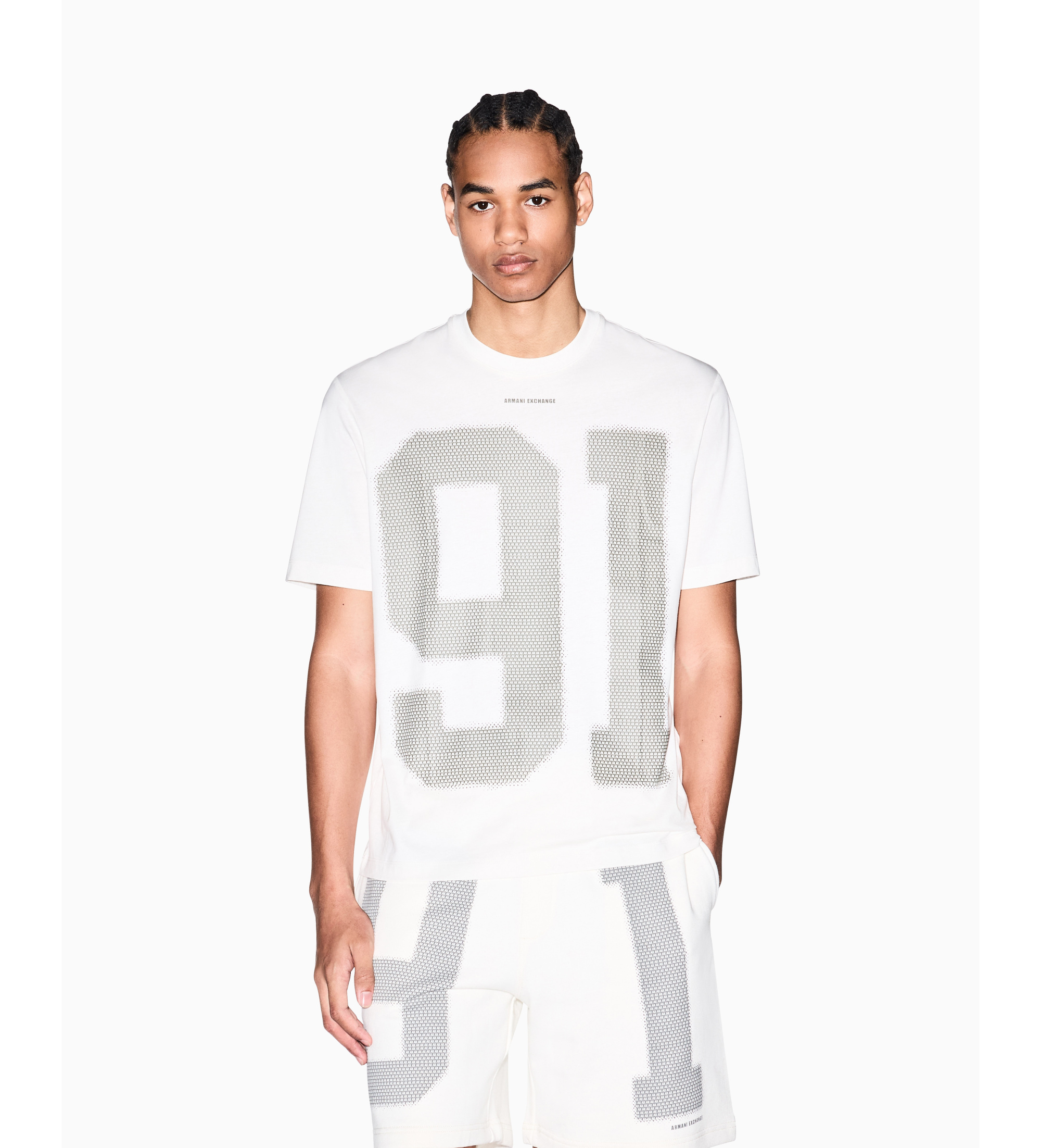 A|X Armani Exchange für Herren. XM002510AF10358U1074 T-Shirt Regular Fit 91 beige (S), Lässig, Baumwolle, Kurzarm