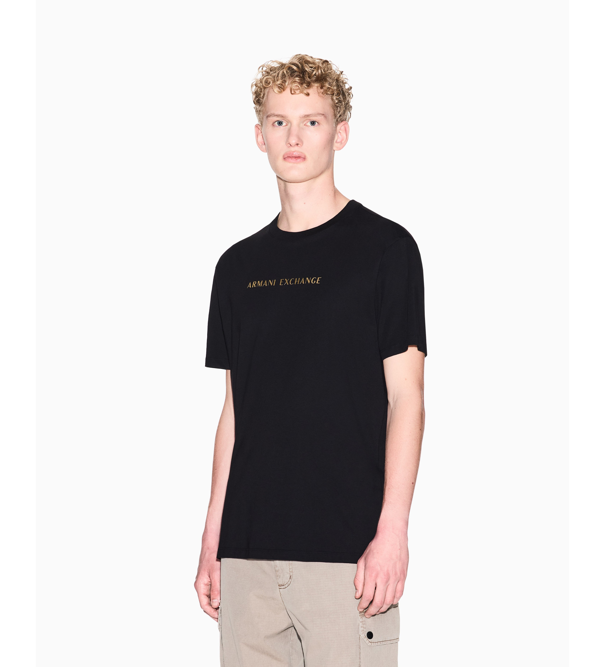 A|X Armani Exchange für Herren. XM002827AF12308UC001 Regular T-shirt schwarz (L), Lässig, Baumwolle, Kurzarm