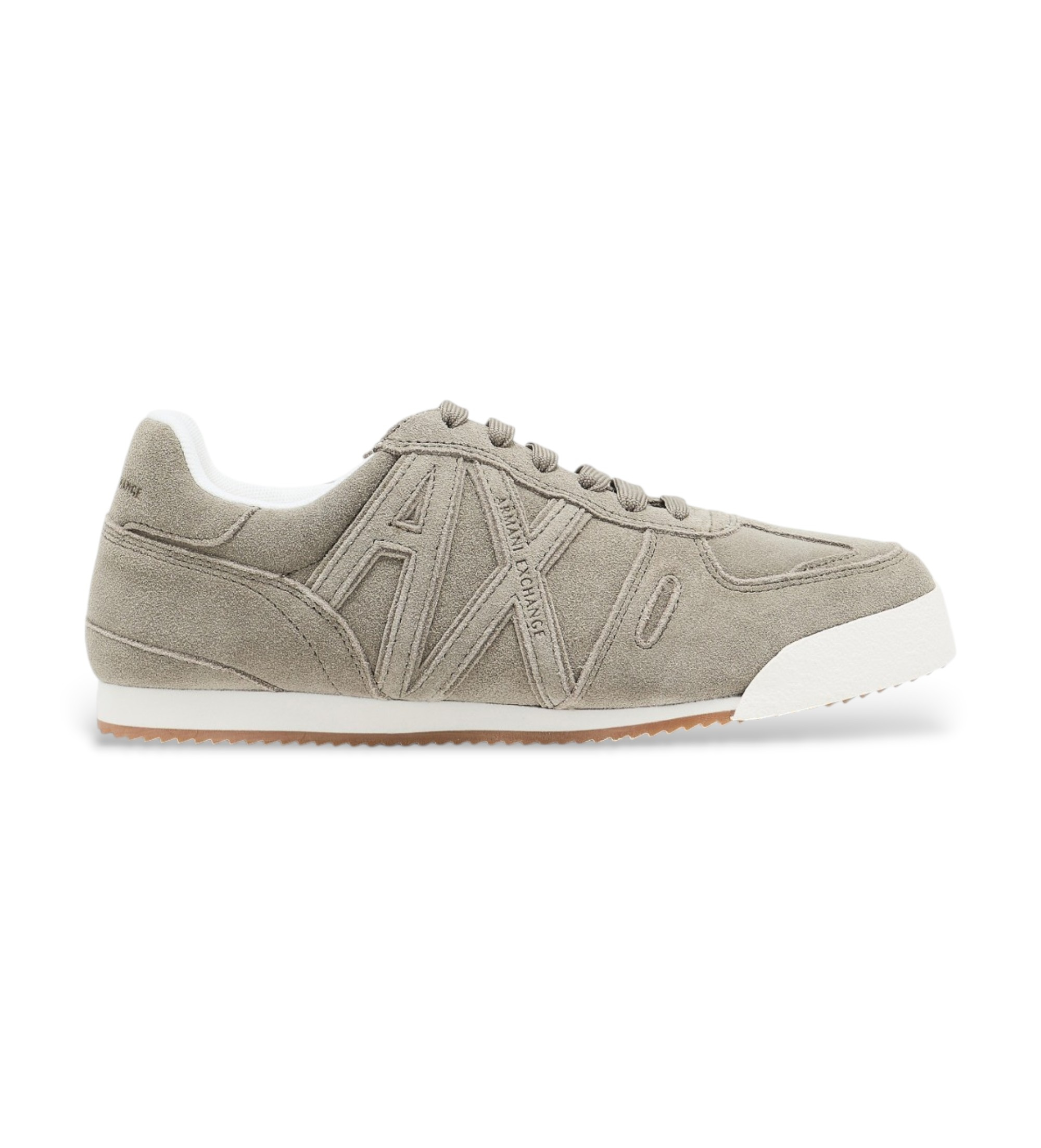 A|X Armani Exchange für Damen. XW002794AF19687Z7016 Klassische Leder-Sneakers (35), Wohnung, Schnürsenkel, Lässig, Grün