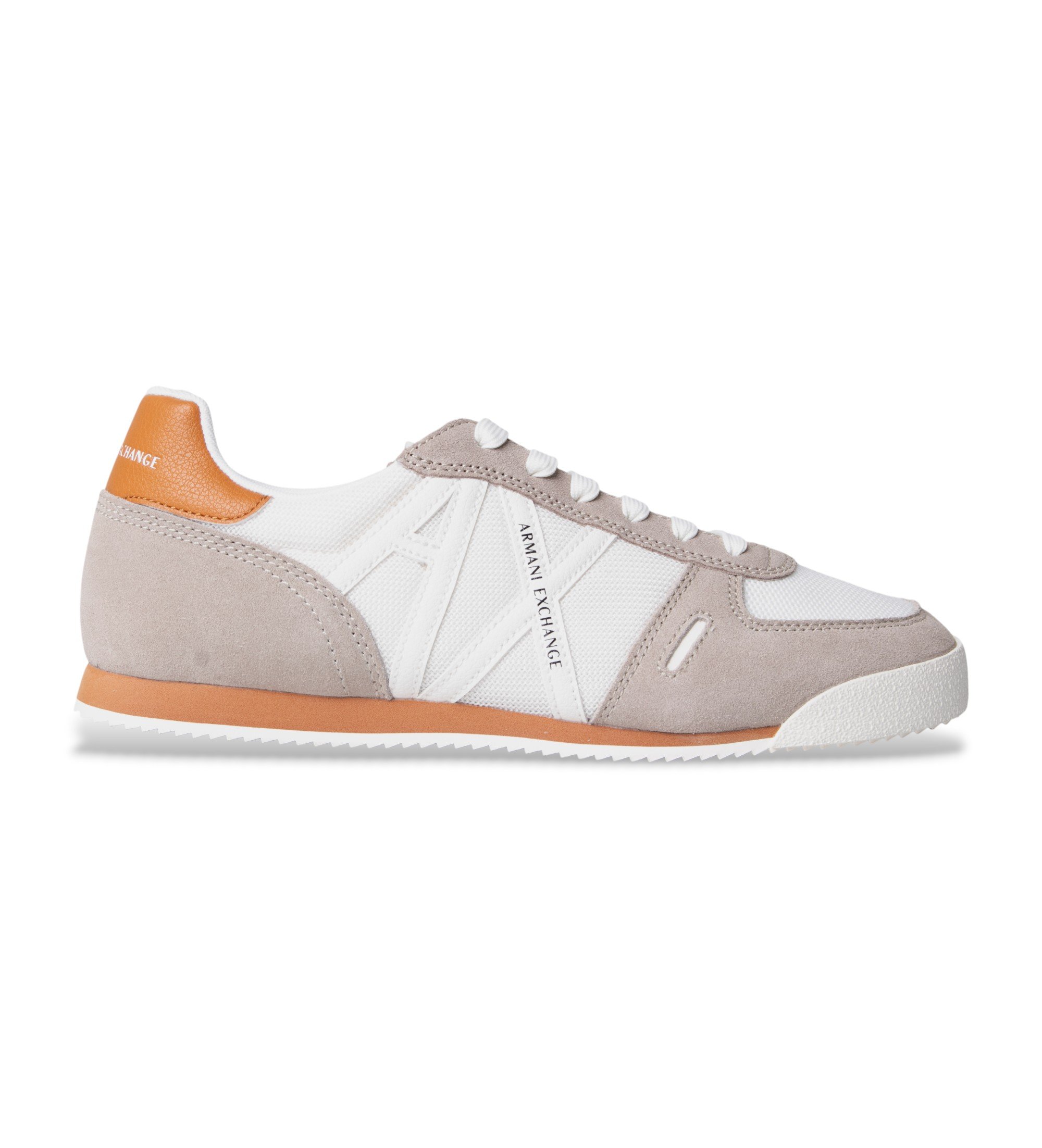 A|X Armani Exchange für Herren. XM002616AF22755M1316 Turnschuhe Niedrig weiß, beige (42), Wohnung, Schnürsenkel, Lässig