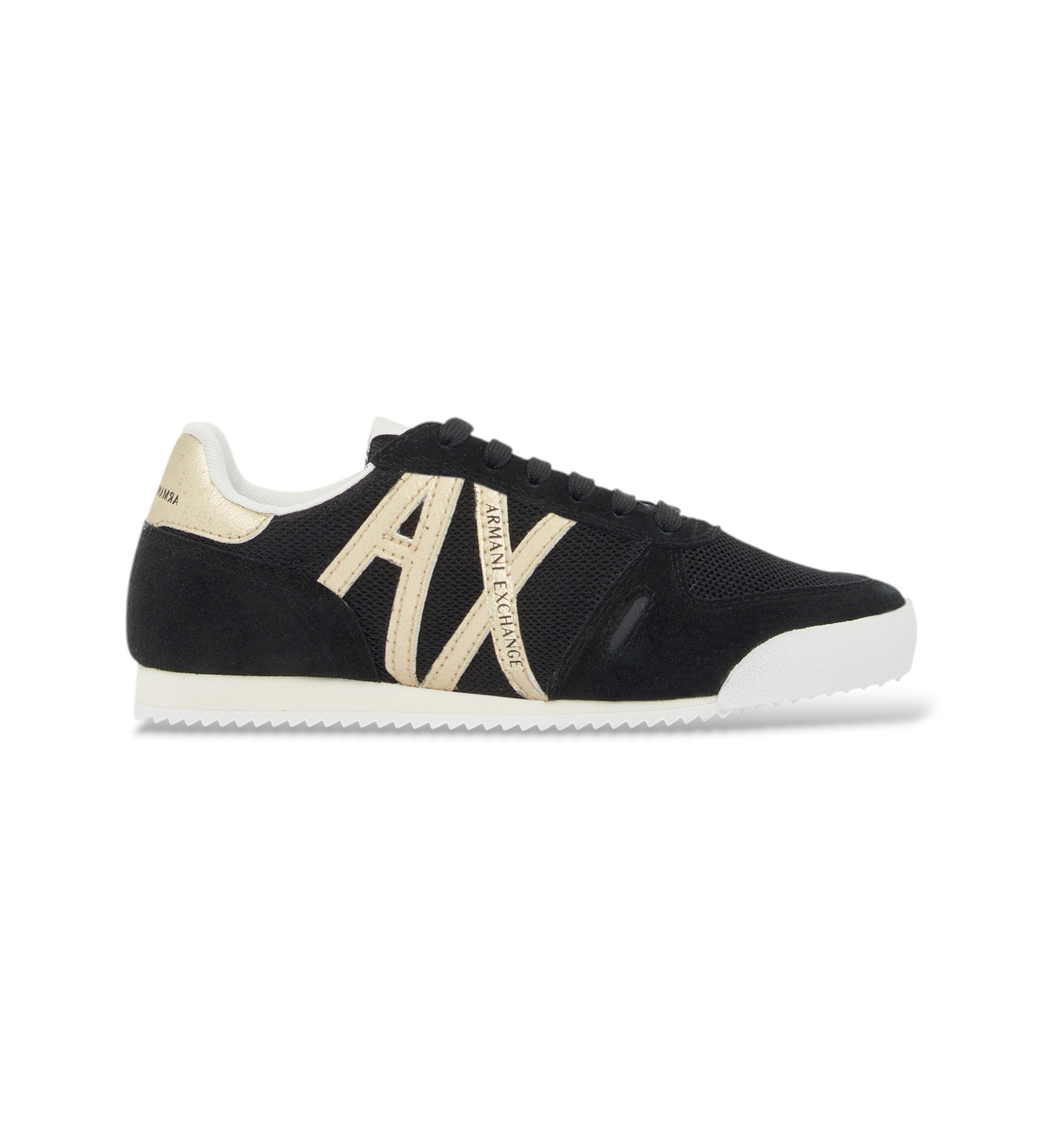 A|X Armani Exchange für Damen. XW002794AF22755MC077 Turnschuhe Urban schwarz (37), Wohnung, Schnürsenkel, Lässig