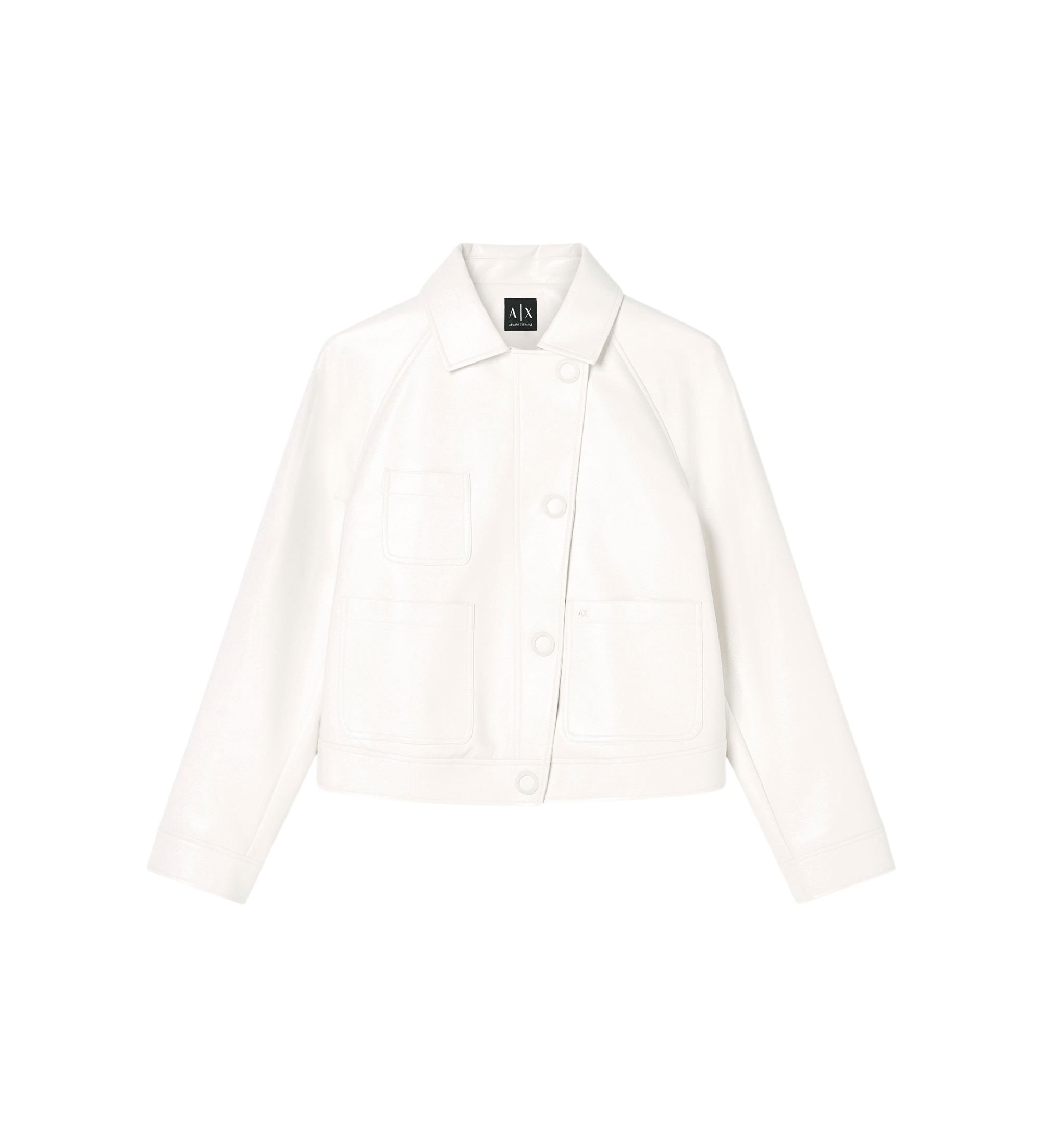 A|X Armani Exchange für Damen. XW001811AF18859U1003 Ranglan Jacke weiß (M), Lässig, Viskose