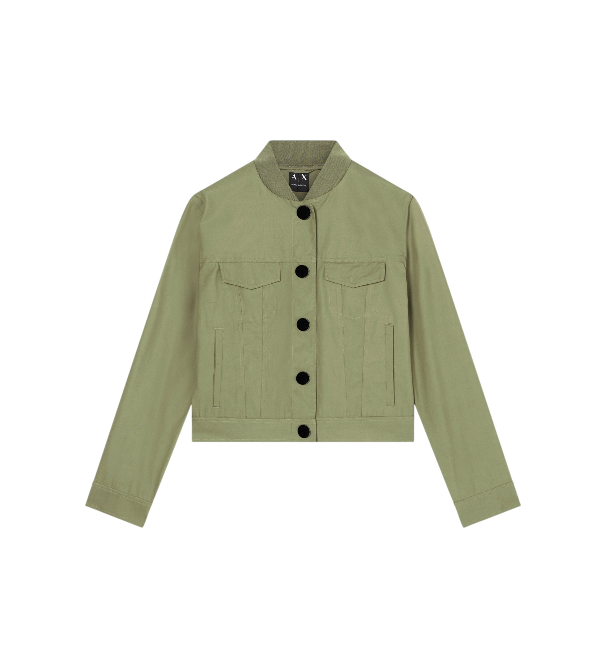 A|X Armani Exchange für Damen. XW002004AF18863U7043 Utility-Jacke grün (L), Lässig, Baumwolle