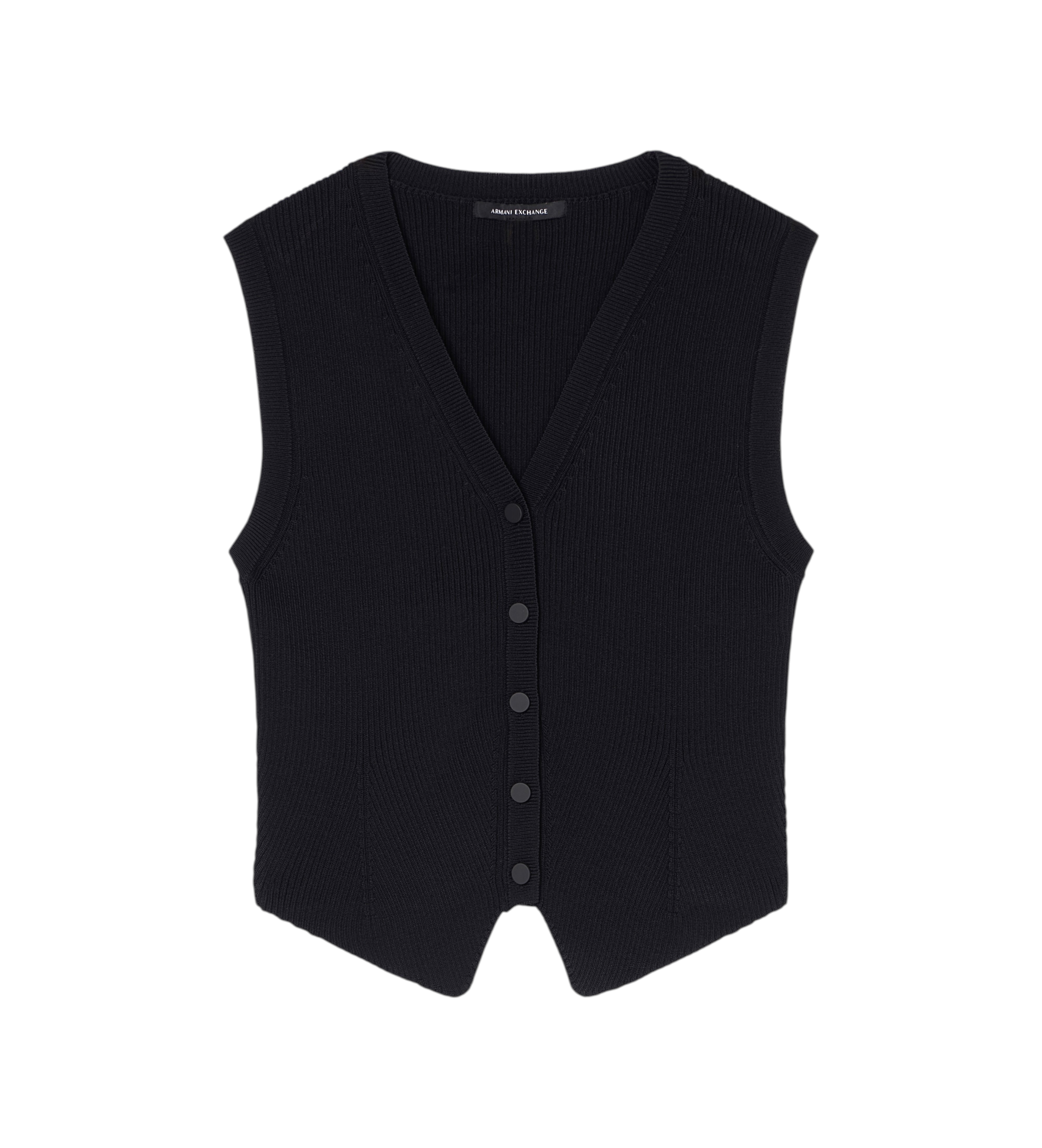 A|X Armani Exchange für Damen. XW001882AF10352UC001 Schwarz V V Weste V schwarz (M), Lässig, Klassisch, Viskose