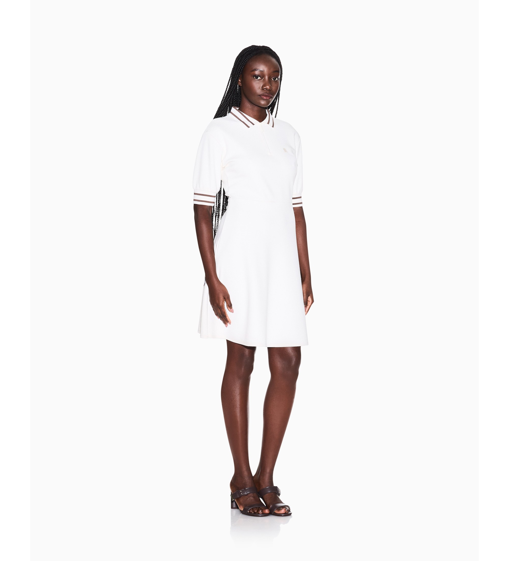 A|X Armani Exchange für Damen. XW001739AF13401U1003 Tailliertes Kleid weiß (M), Lässig, Polyester, Kurzarm