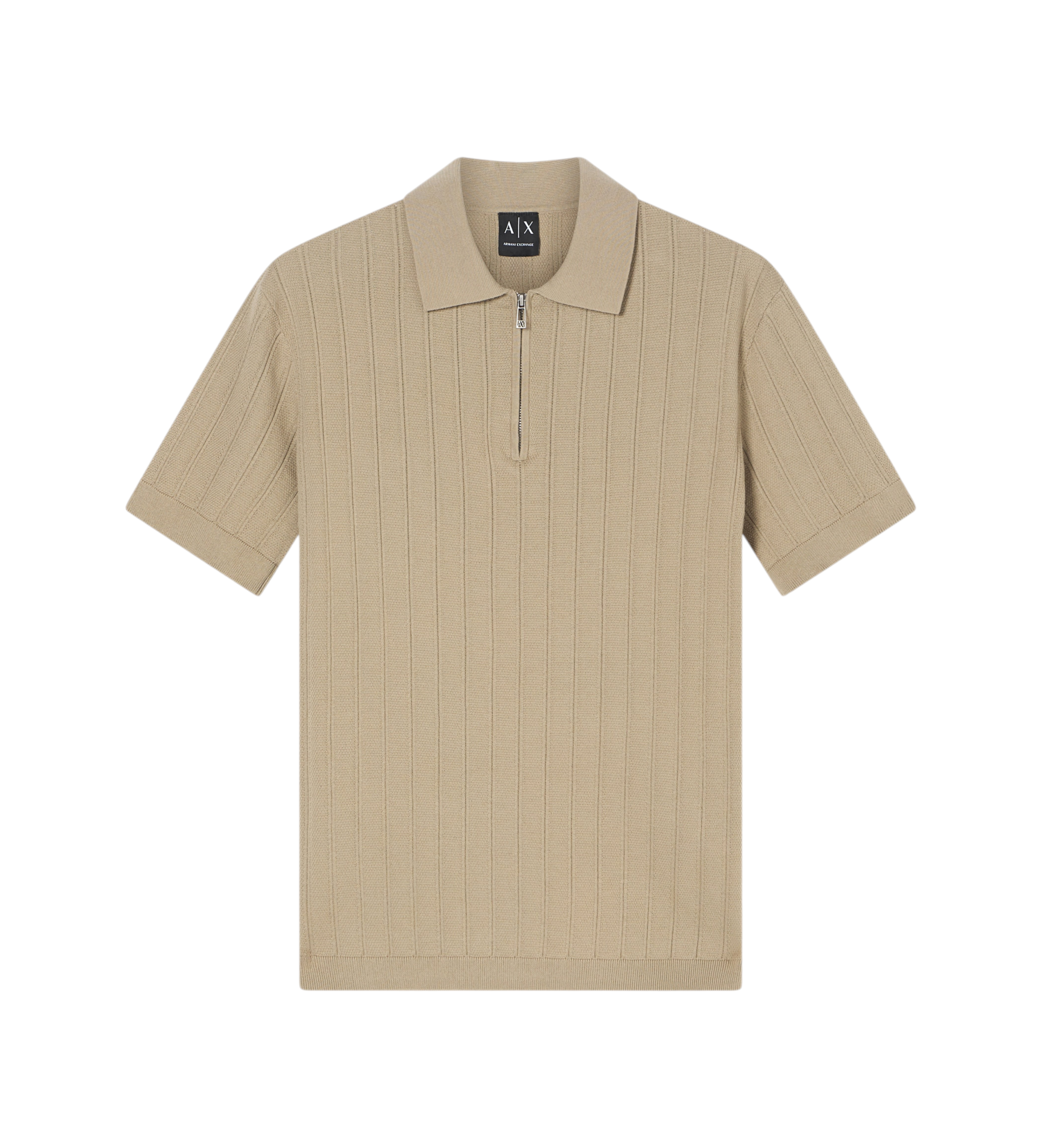 A|X Armani Exchange für Herren. XM002438AF22249U6229 Polo-Strick Winter Zweig beige (M), Lässig, Baumwolle, Kurzarm
