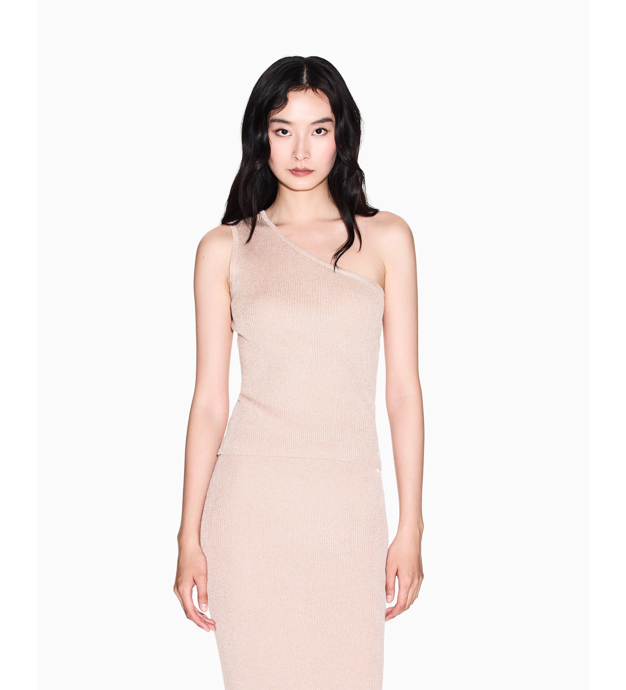A|X Armani Exchange für Damen. XW001881AF11957M4014 Top Textura nackt (S), Lässig, Party, Viskose, Ärmellos / Hosenträger