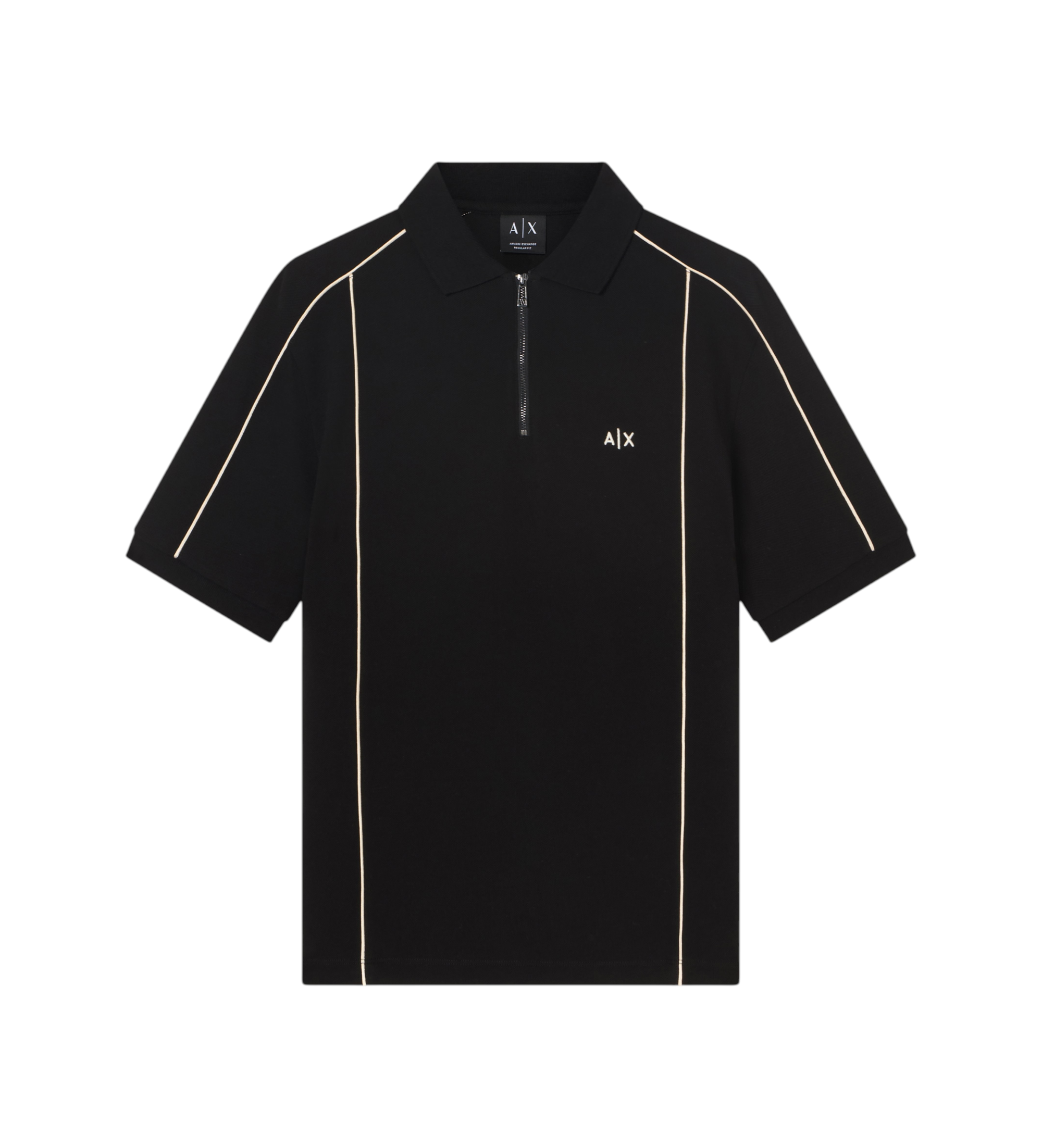 A|X Armani Exchange für Herren. XM002375AF10366UC001 Kurzarm-Poloshirt schwarz (L), Lässig, Baumwolle