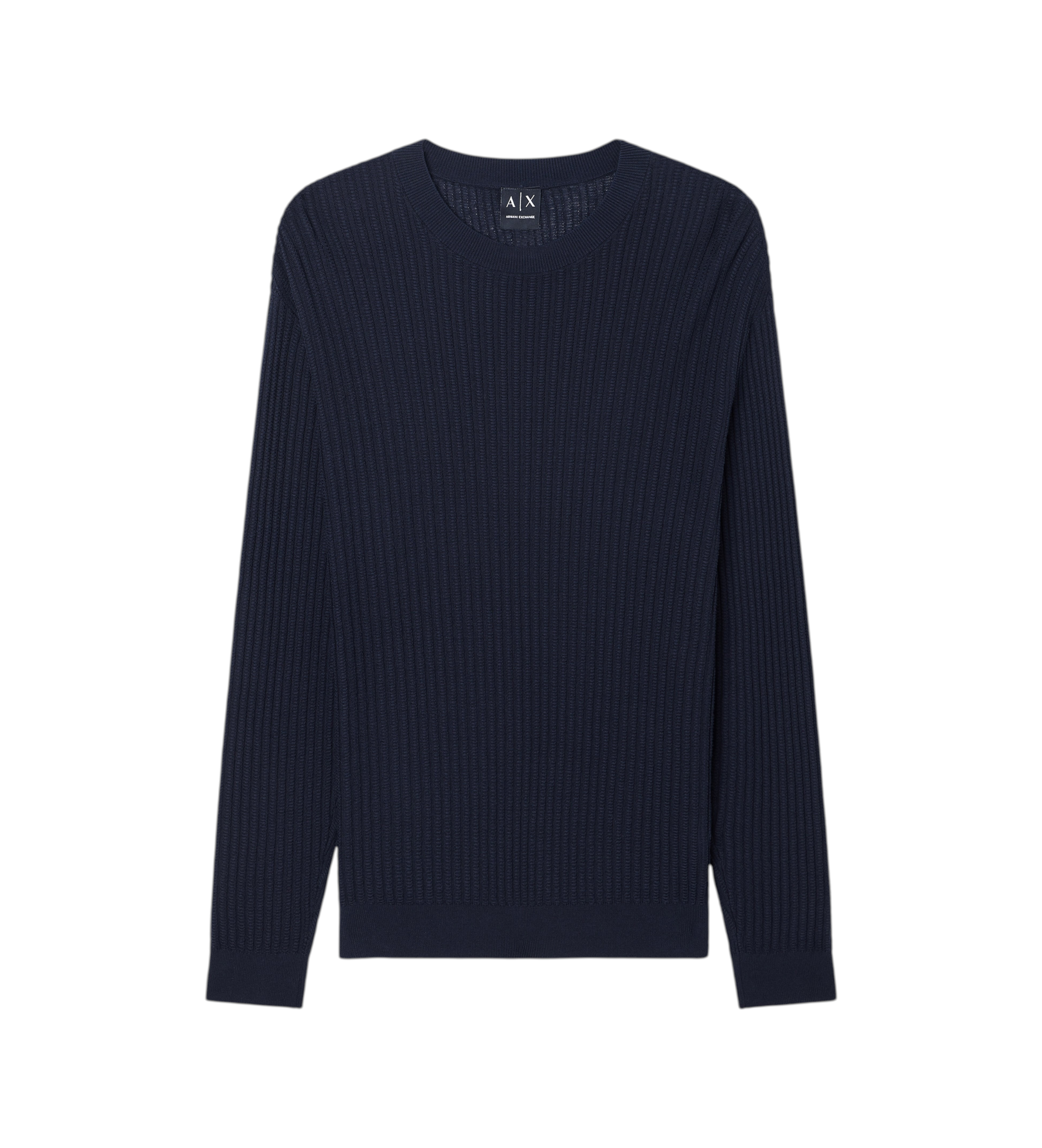 A|X Armani Exchange für Herren. XM002161AF20139UB101 Pullover mit Rundhalsausschnitt navyblau (XL), Weiß, Lässig, Baumwolle, Langarm