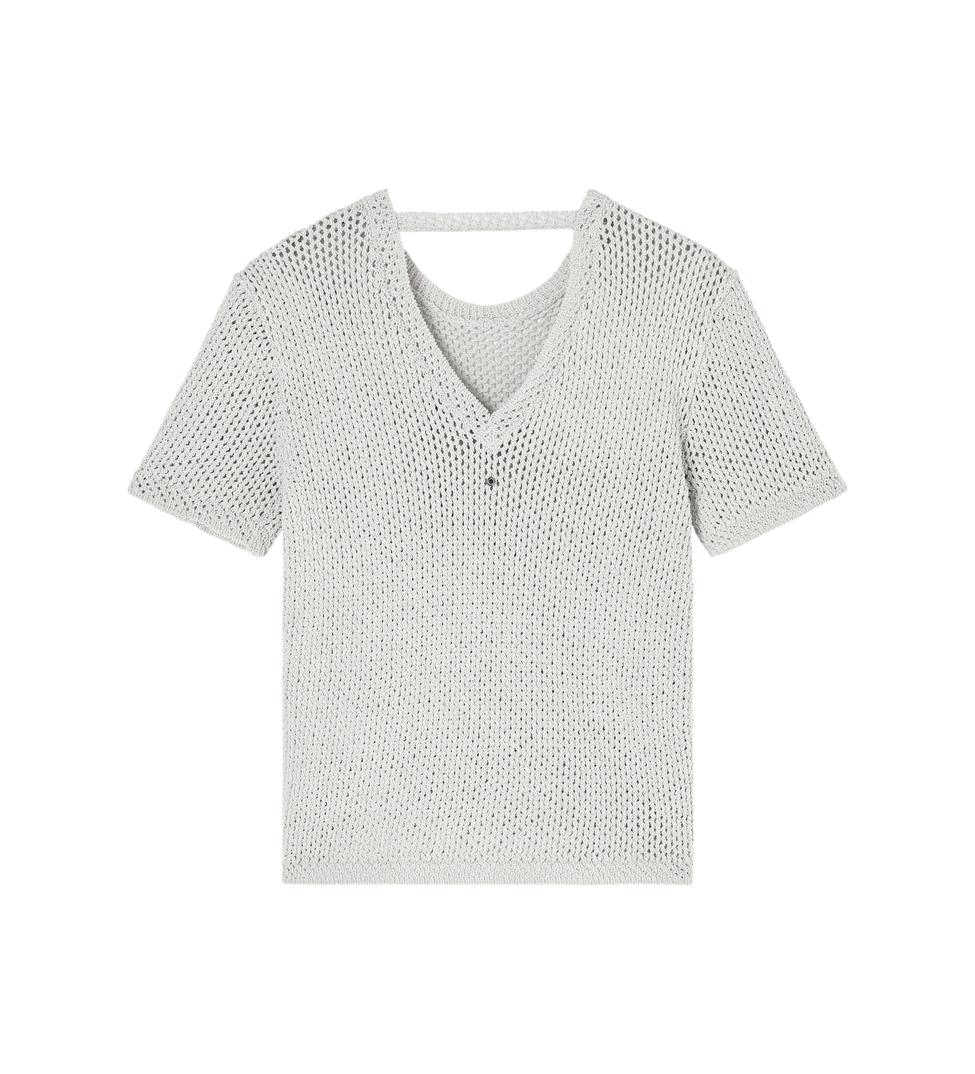 A|X Armani Exchange für Damen. XW001895AF21577O1004 Perforierter Pullover mit beigem Lurexfaden (M), Lässig, Baumwolle, Kurzarm