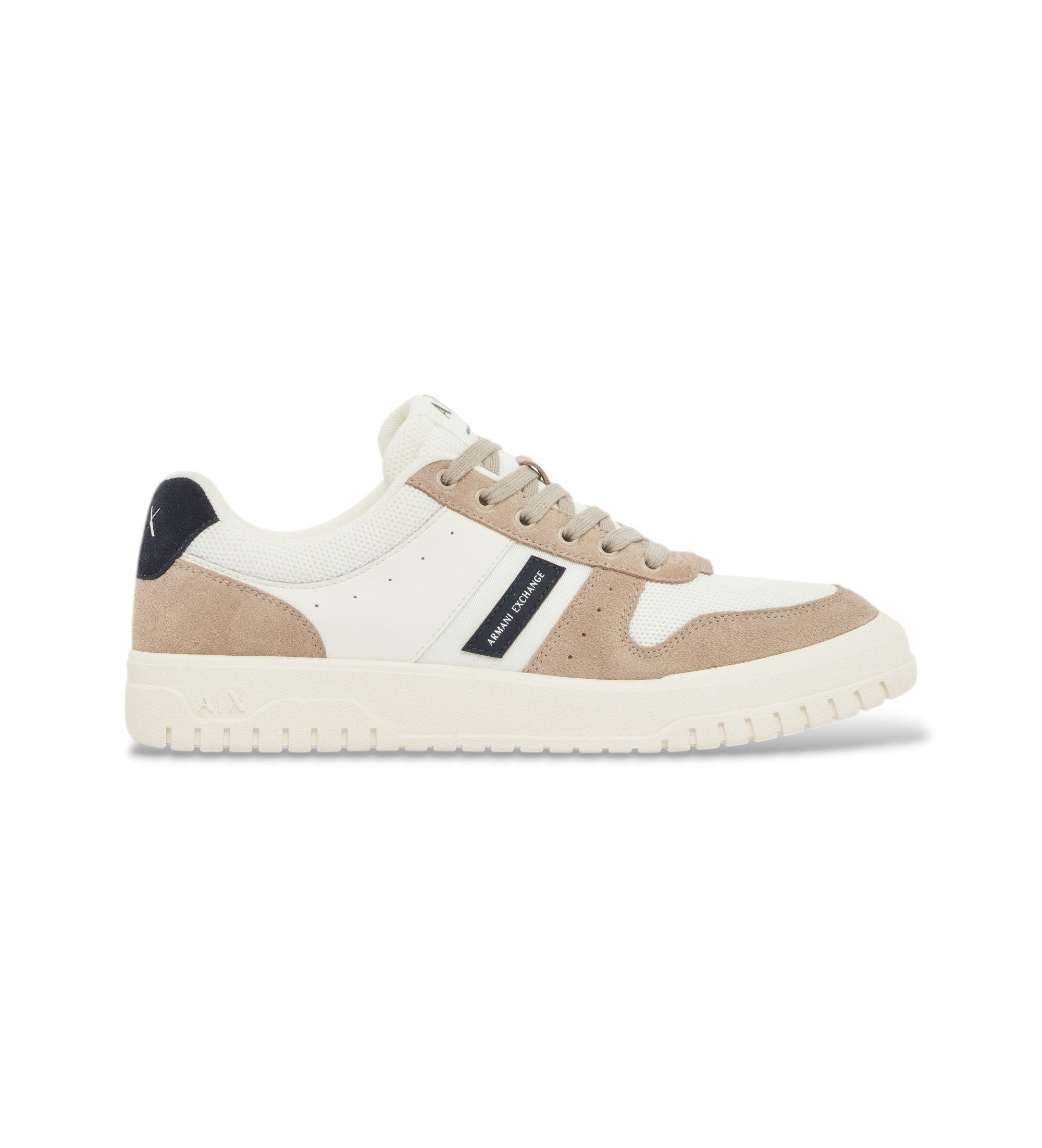 A|X Armani Exchange für Herren. XM002622AF22773M1314 Turnschuhe Mixed-Material braun (43), 3 bis 5 cm, Schnürsenkel, Lässig