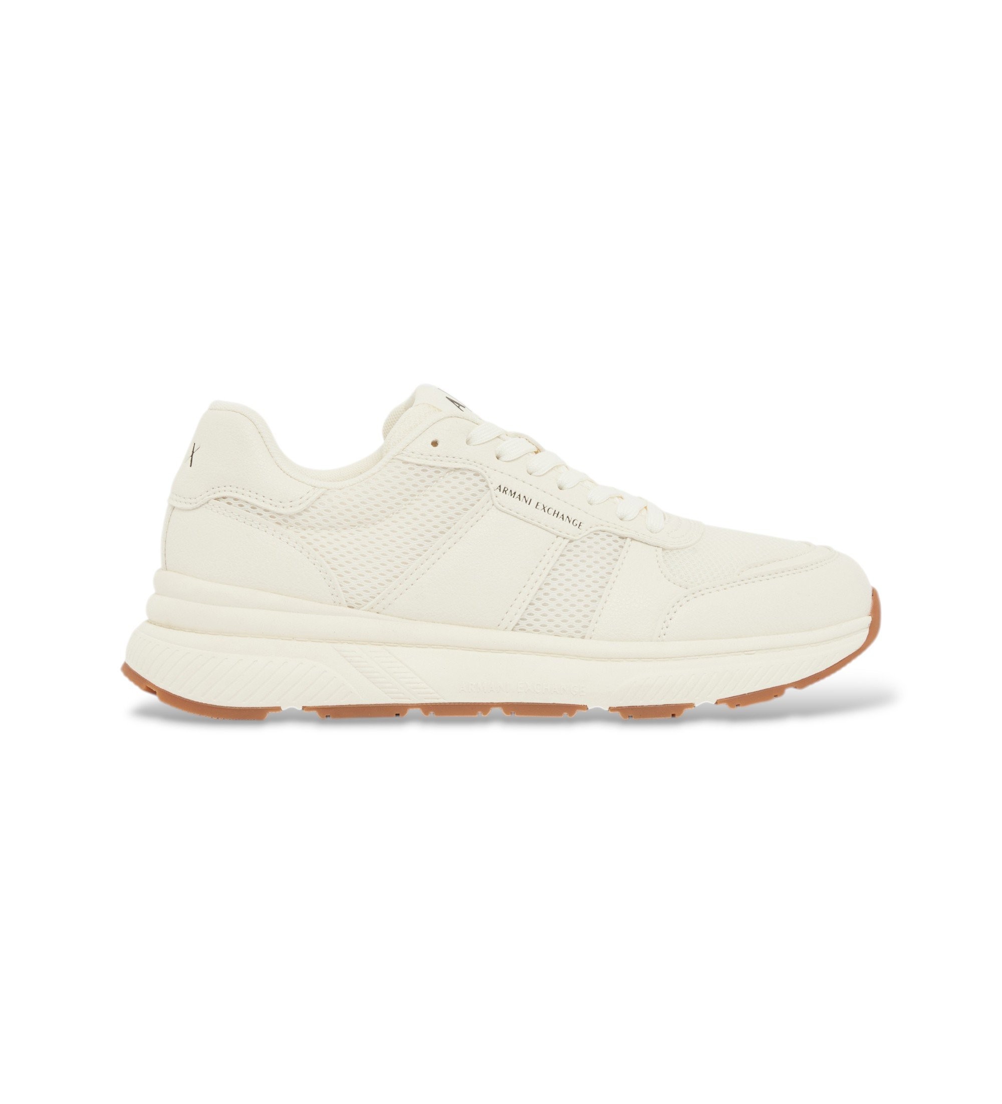 A|X Armani Exchange für Herren. XM002634AF17352M0107 Premium Turnschuhe weiß (42), Stoff, Wohnung, Schnürsenkel, Lässig