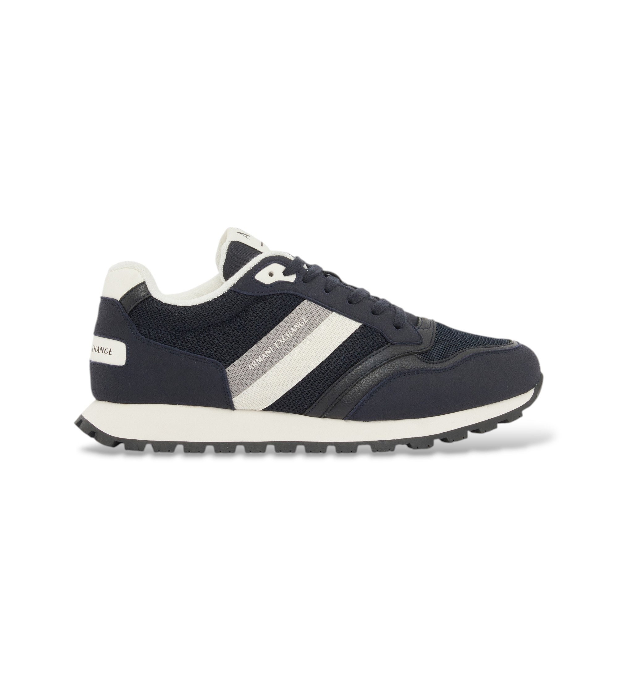 A|X Armani Exchange für Herren. XM002690AF22926MB583 Freizeit-Profi-Schuhe navy blau (46), Stoff, Wohnung, Schnürsenkel, Sportlich, Marine