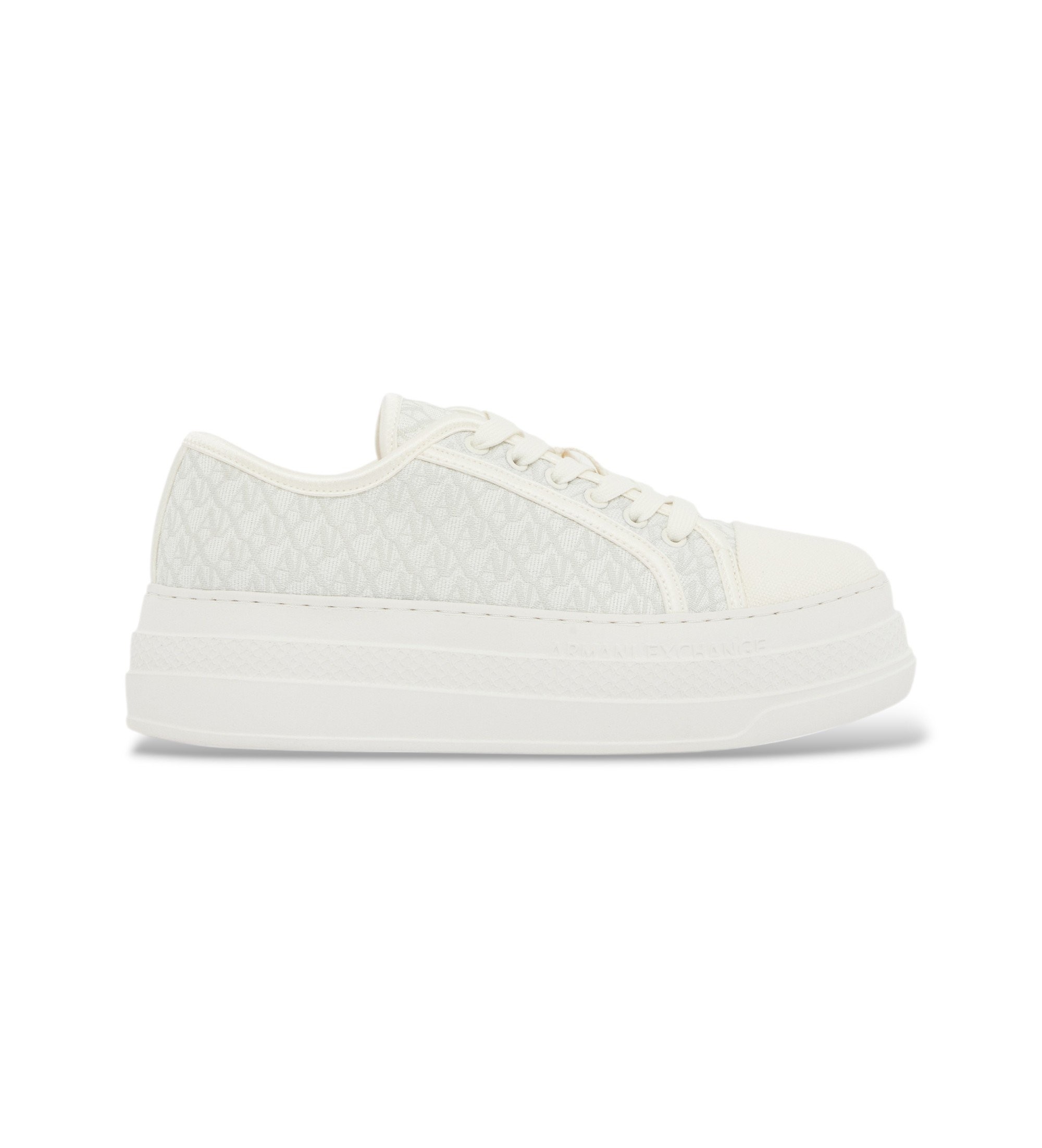 A|X Armani Exchange für Damen. XW002786AF23055M0107 Turnschuhe Low weiß (41), Stoff, 3 bis 5 cm, Schnürsenkel, Sportlich