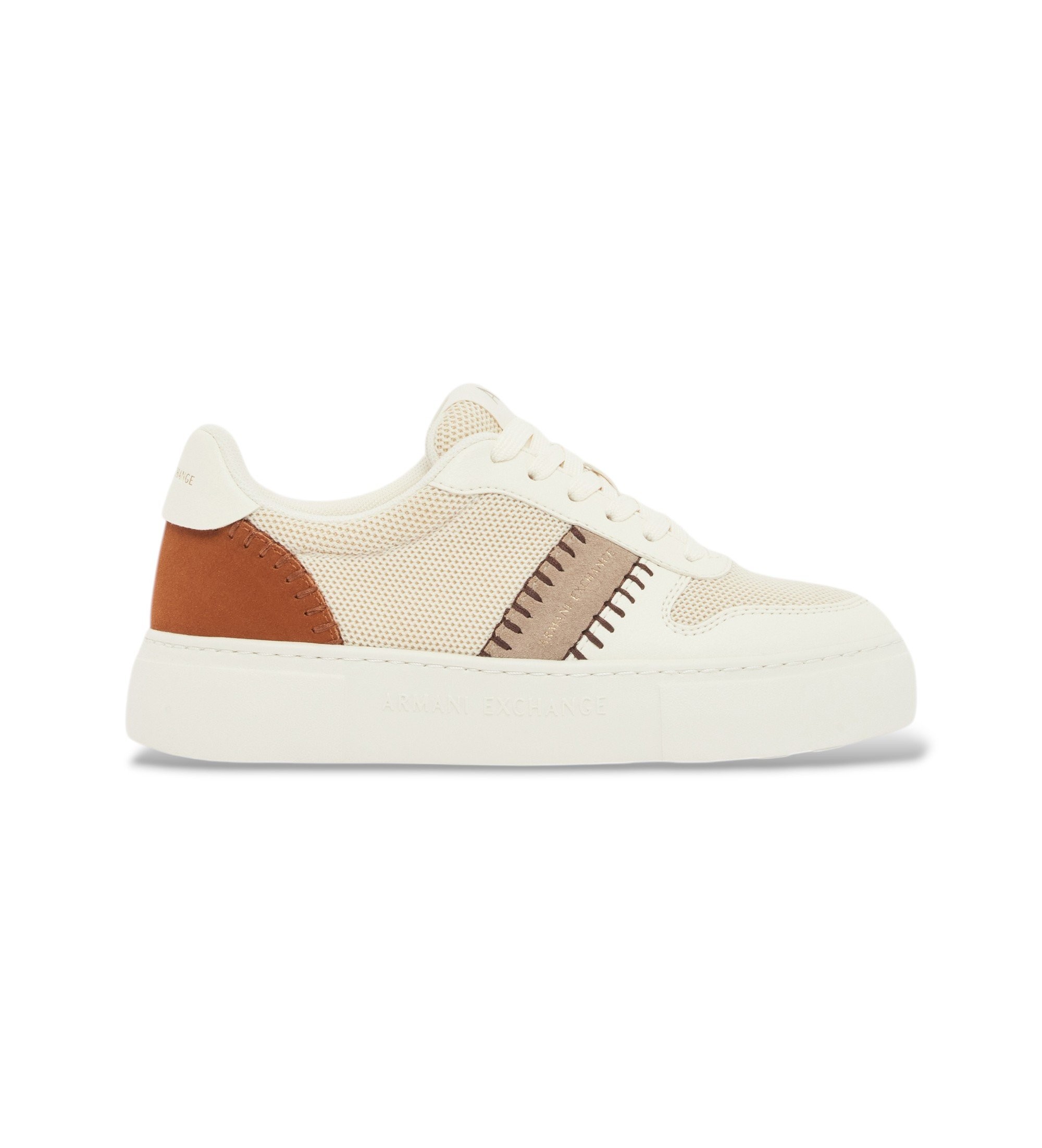 A|X Armani Exchange für Damen. XW002789AF22827MZ776 Turnschuhe Outfit greige (36), 3 bis 5 cm, Schnürsenkel, Lässig, Grün