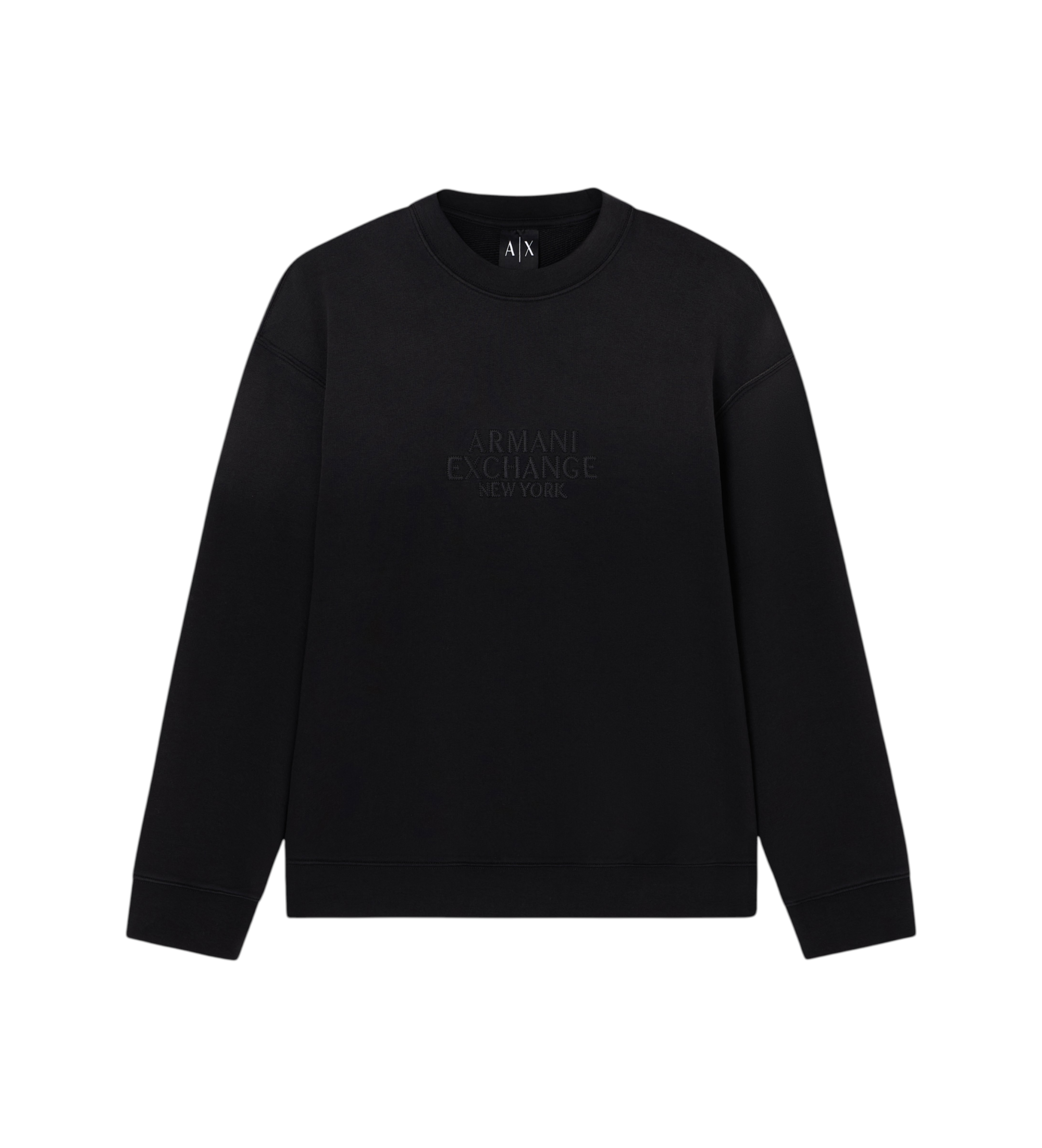 A|X Armani Exchange für Herren. XM001767AF20169UC001 Sweatshirt Logo-Stickerei schwarz (S), Lässig, Baumwolle, Kurzarm