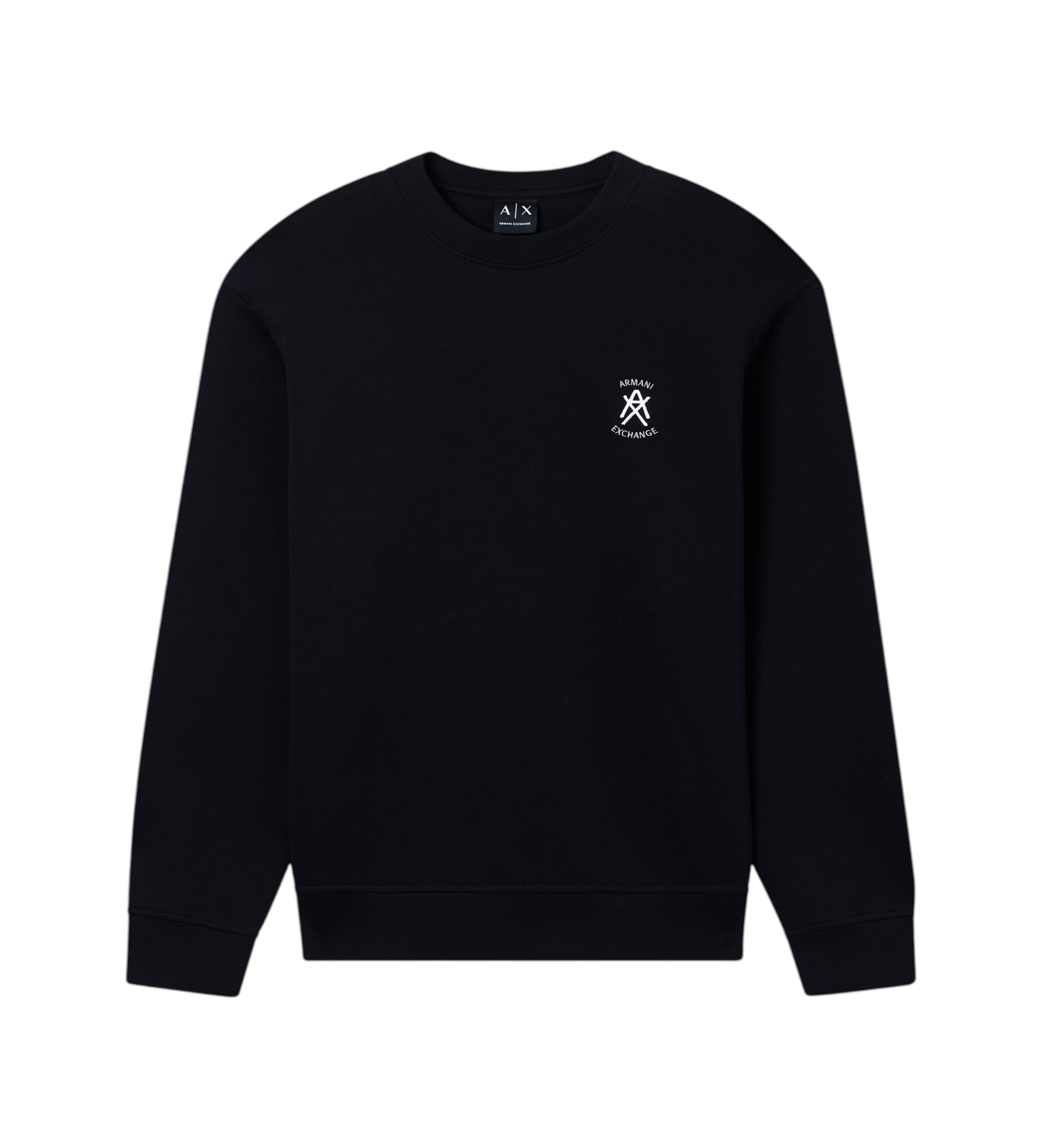A|X Armani Exchange für Herren. XM001777AF10818UC001 Mini-Logo-Sweatshirt schwarz (XL), Lässig, Baumwolle, Kurzarm