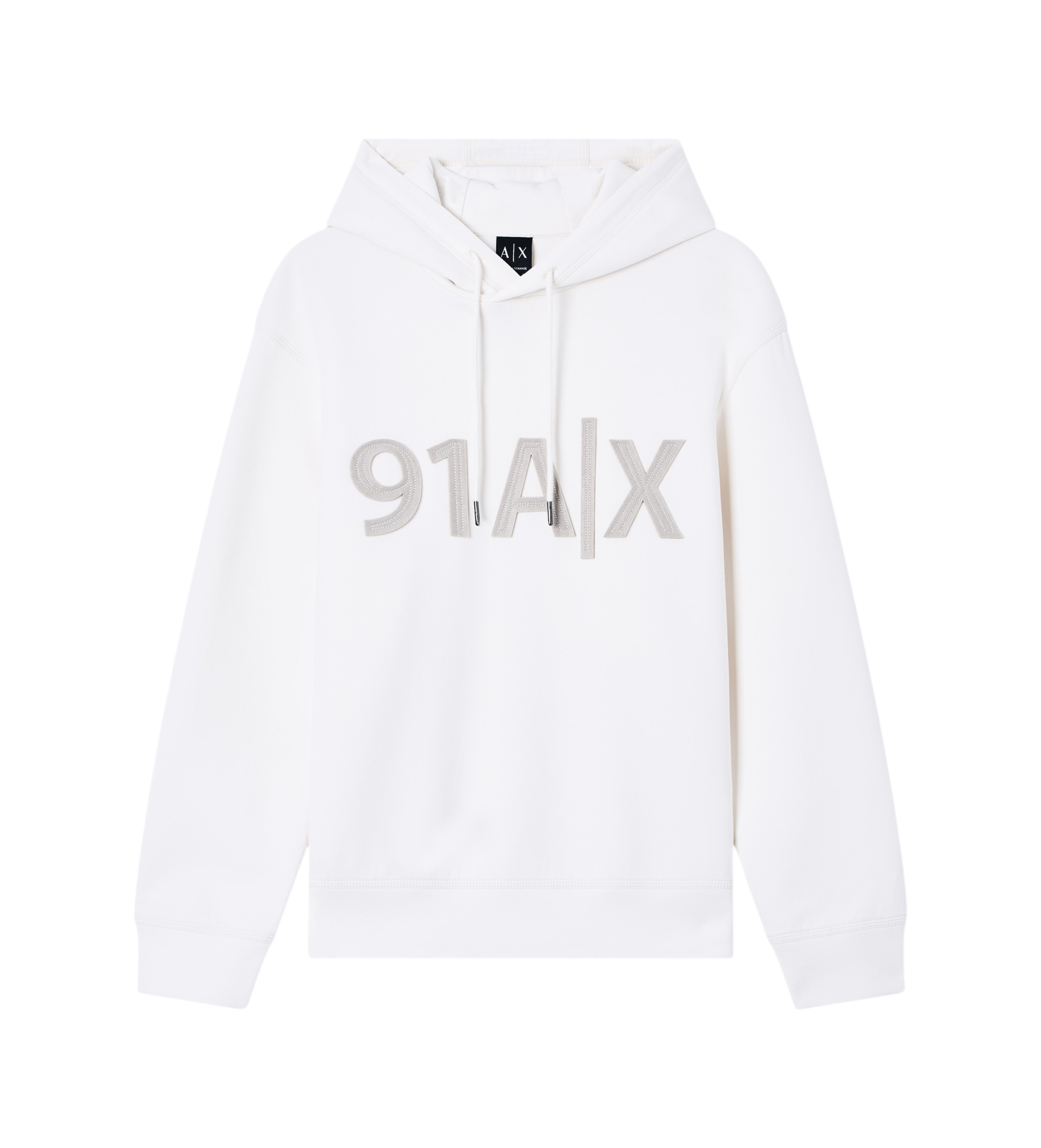 A|X Armani Exchange für Herren. XM002357AF10818U1074 Premium Sweatshirt weiß (L), Lässig, Baumwolle, Kurzarm
