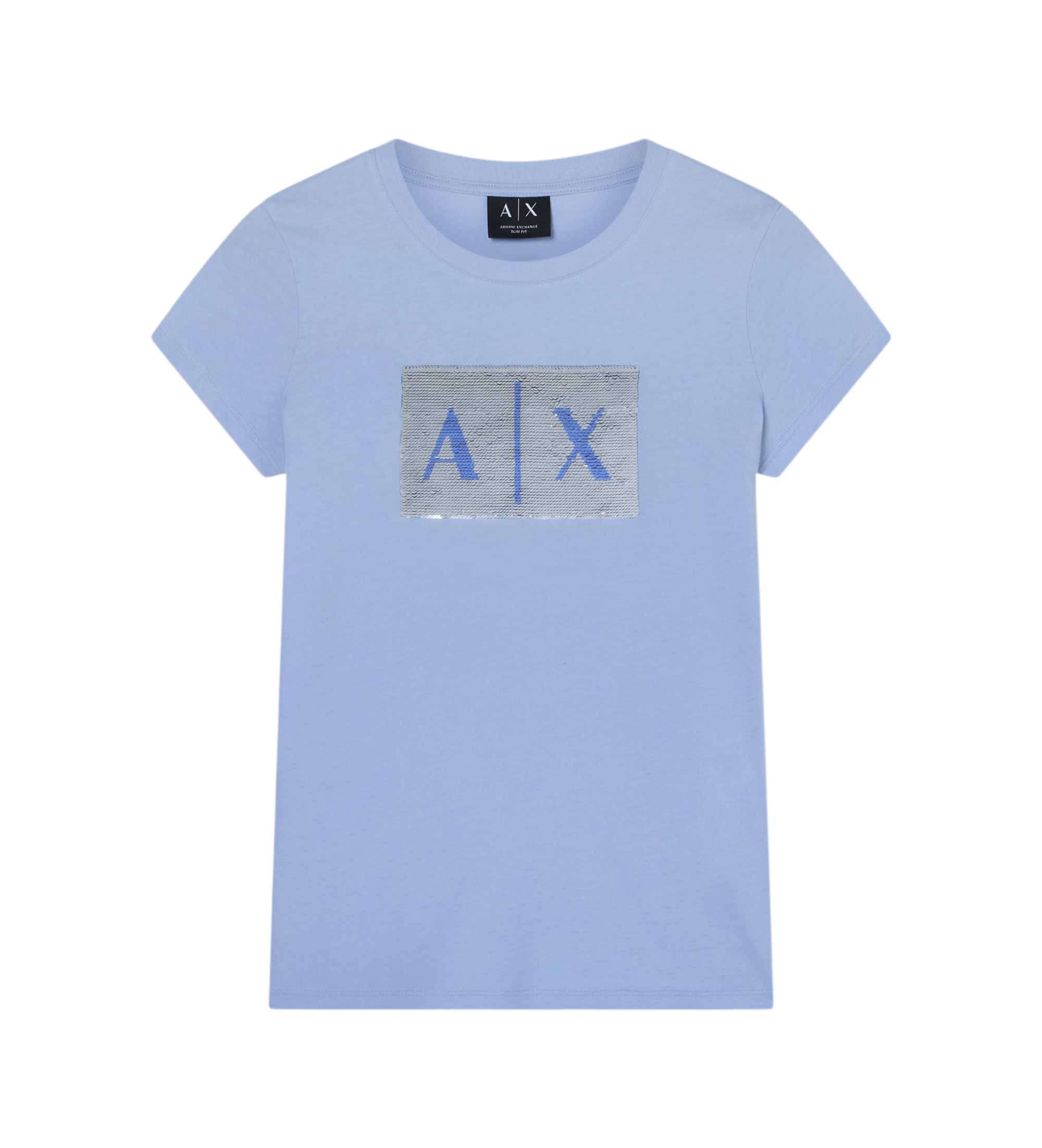 A|X Armani Exchange für Damen. 8NYTDLYJ73ZU9333 Glacial Premium Freizeit-T-Shirt (S), Weiß, Lässig, Baumwolle, Kurzarm