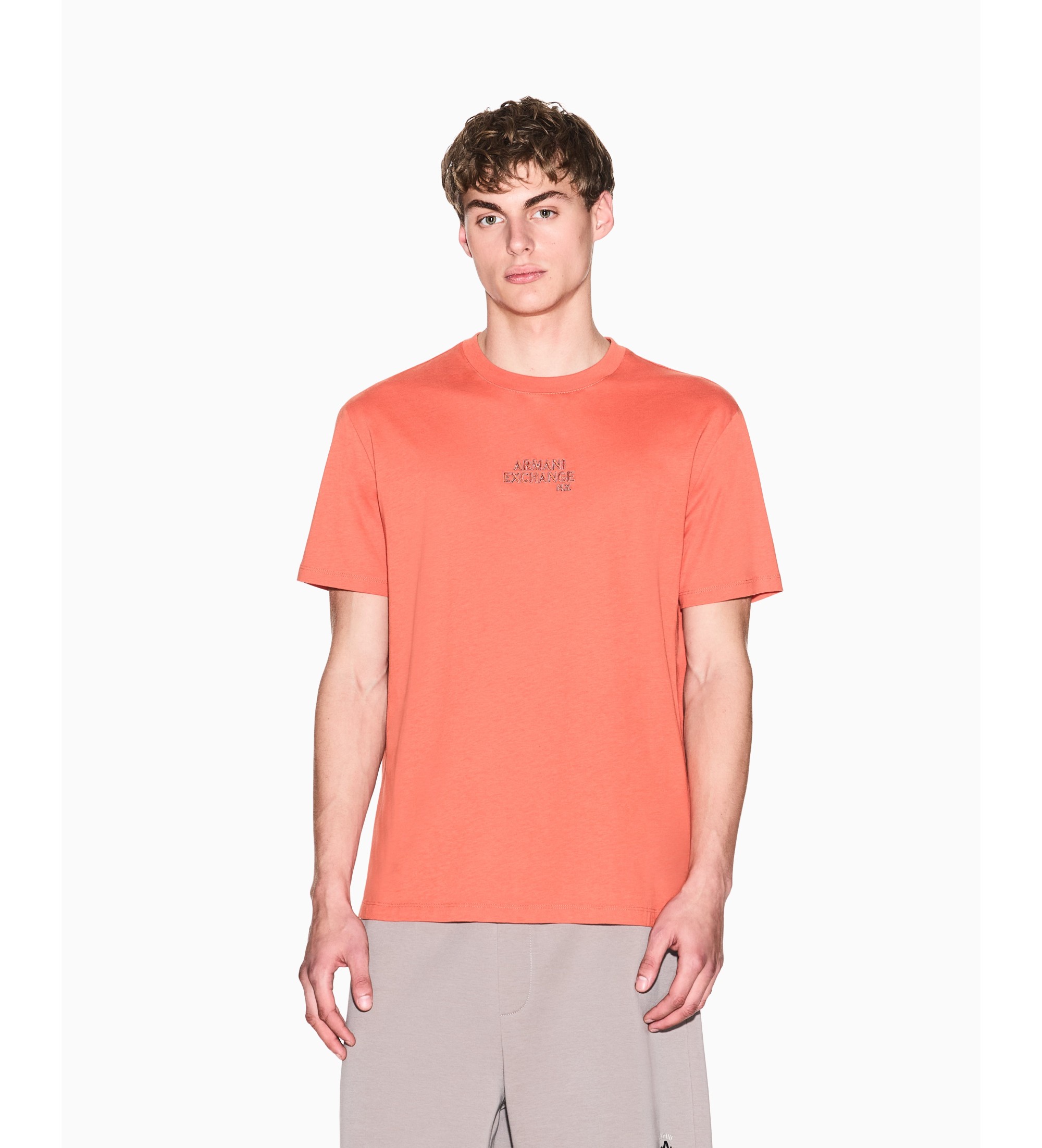 A|X Armani Exchange für Herren. XM001784AF10356U3040 Elegantes rotes T-Shirt (M), Lässig, Baumwolle, Kurzarm