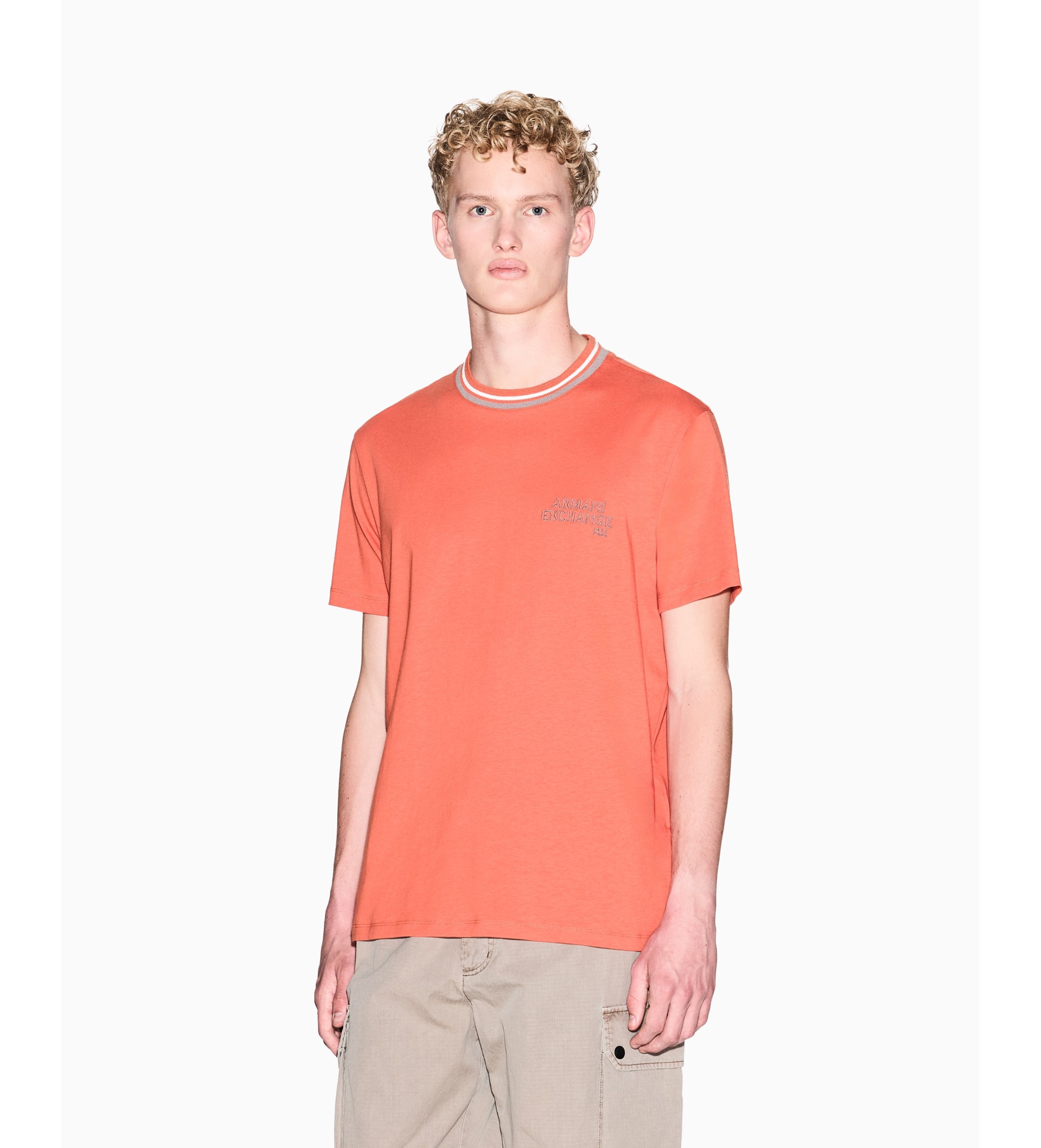 A|X Armani Exchange für Herren. XM001795AF10361U3040 Lässiges Premium-T-Shirt orange (M), Baumwolle, Kurzarm
