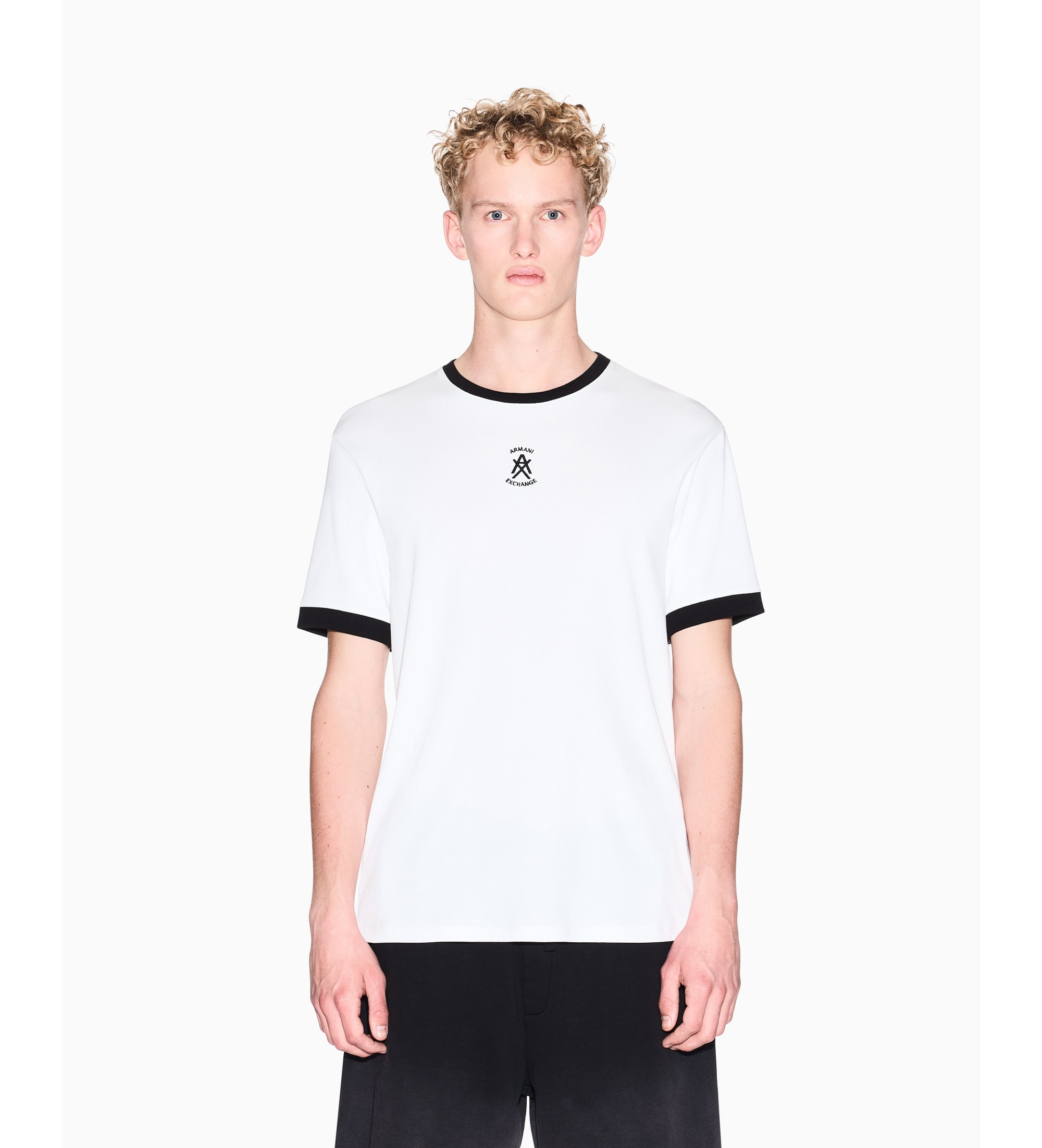 A|X Armani Exchange für Herren. XM002072AF19963U0009 Essential T-shirt weiß (M), Lässig, Baumwolle, Kurzarm