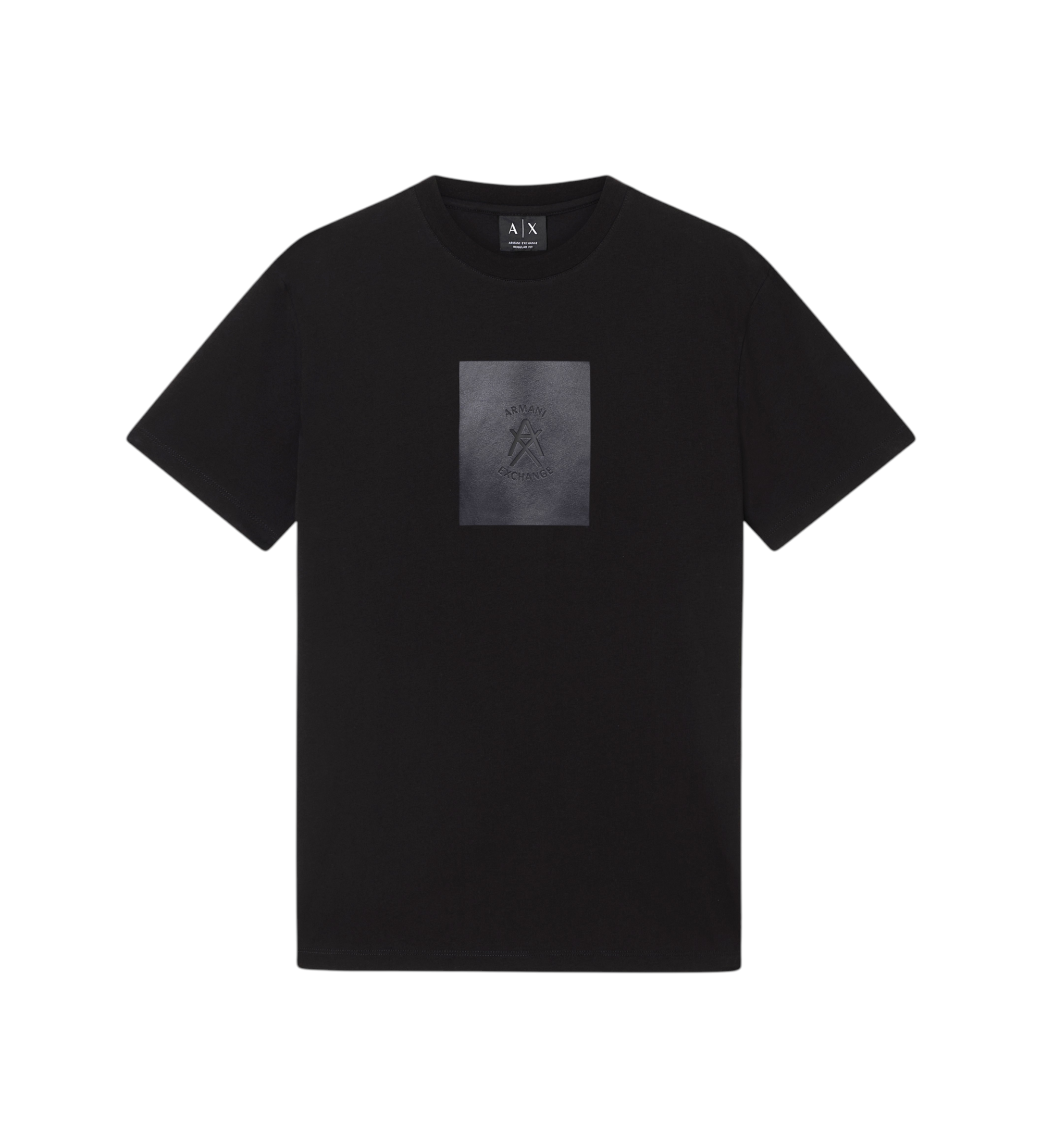 A|X Armani Exchange für Herren. XM002213AF10356UC001 T-shirt schwarzer Druck (L), Lässig, Baumwolle, Kurzarm