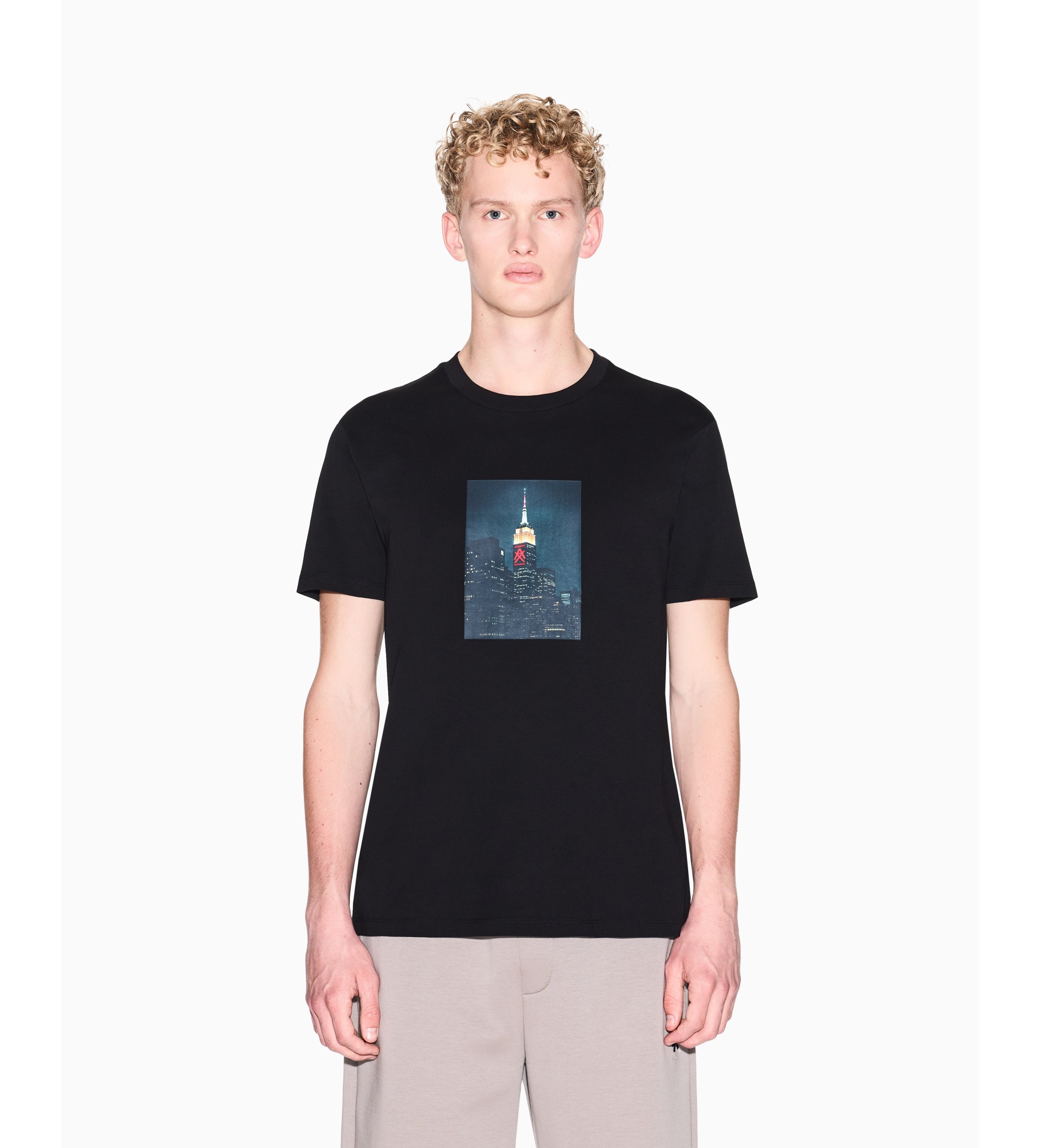 A|X Armani Exchange für Herren. XM002214AF10356UC001 T-Shirt schwarz (XL), Lässig, Baumwolle, Kurzarm