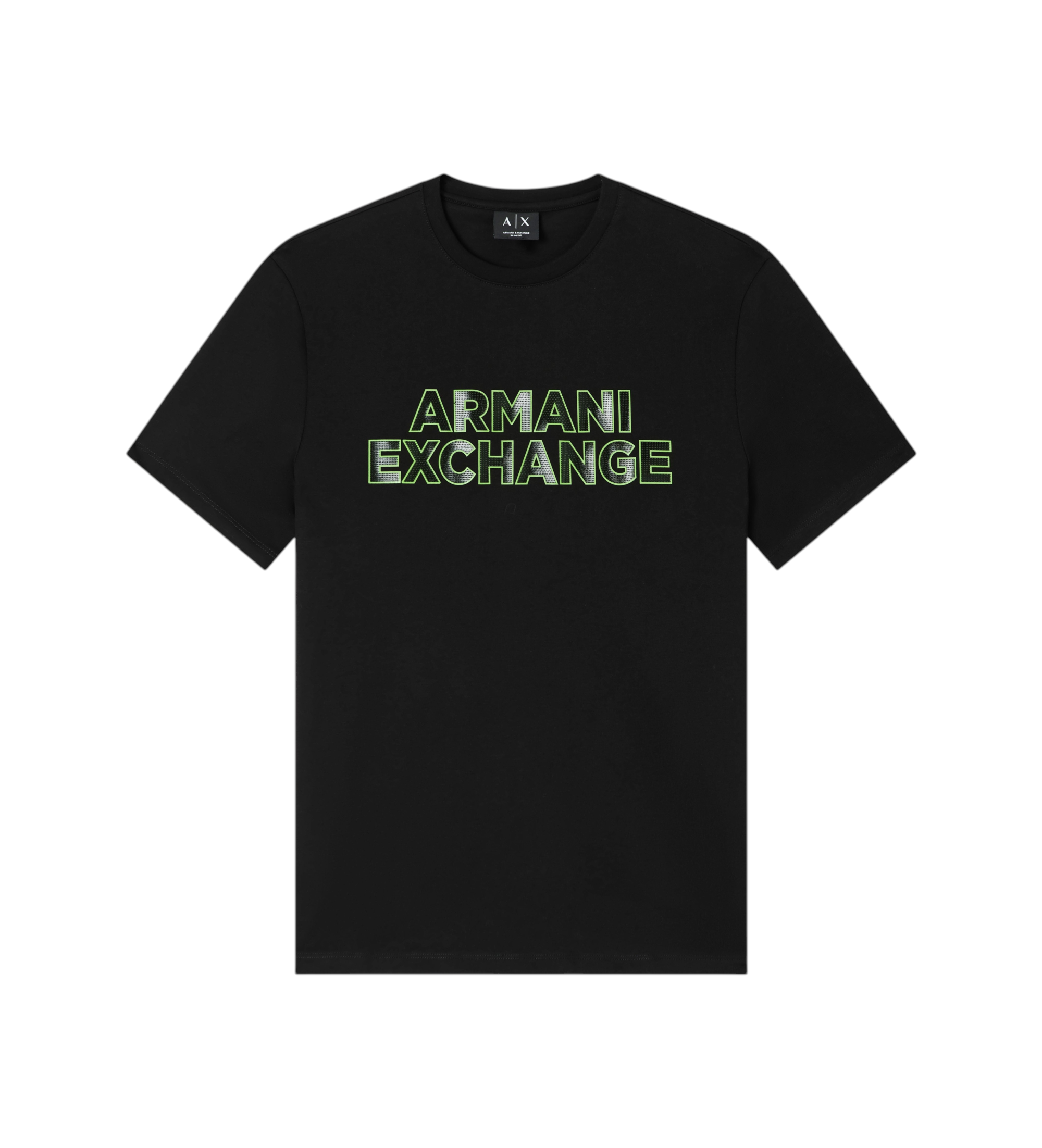 A|X Armani Exchange für Herren. XM002413AF10361UC001 Slim-fit-T-Shirt Schwarz (S), Lässig, Baumwolle, Kurzarm