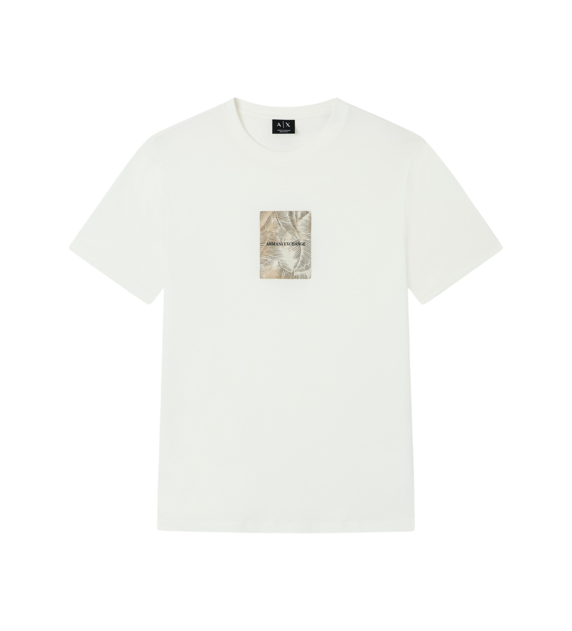 A|X Armani Exchange für Herren. XM002501AF10356U0009 Weißes Logo-T-Shirt (L), Lässig, Baumwolle, Kurzarm