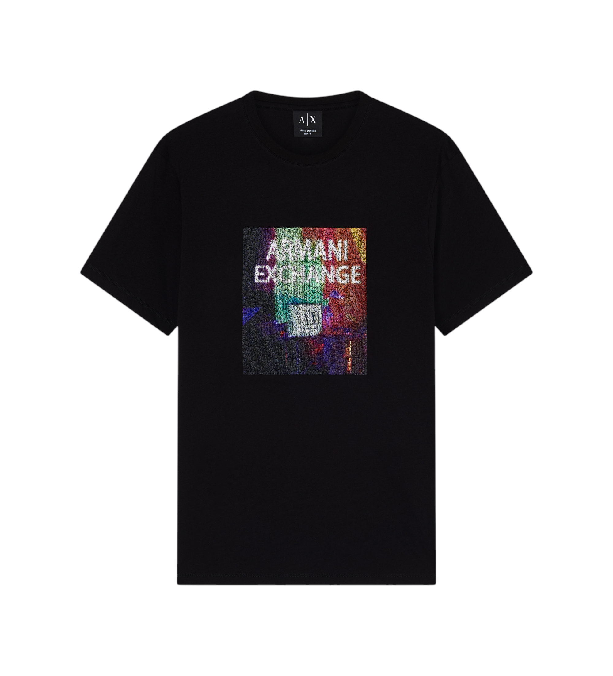 A|X Armani Exchange für Herren. XM002515AF10356UC001 Slim Fit T-Shirt schwarz (S), Lässig, Baumwolle, Kurzarm
