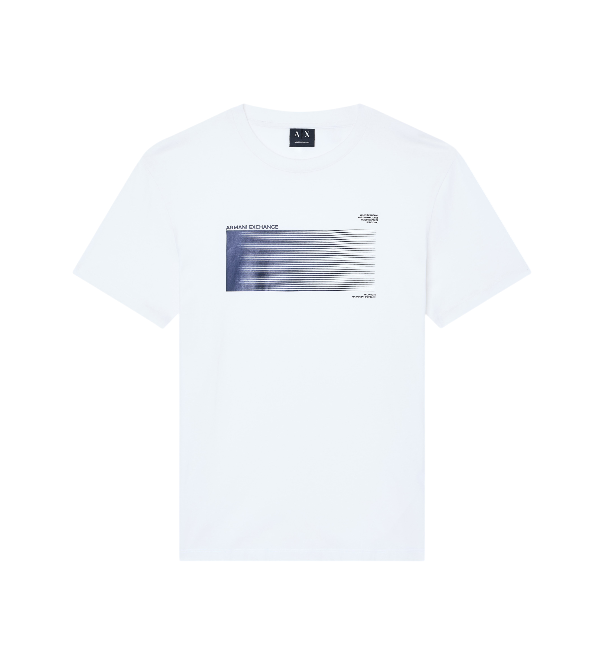 A|X Armani Exchange für Herren. XM002520AF10334U0009 T-shirt Regular Fit Weiß (S), Lässig, Baumwolle, Kurzarm