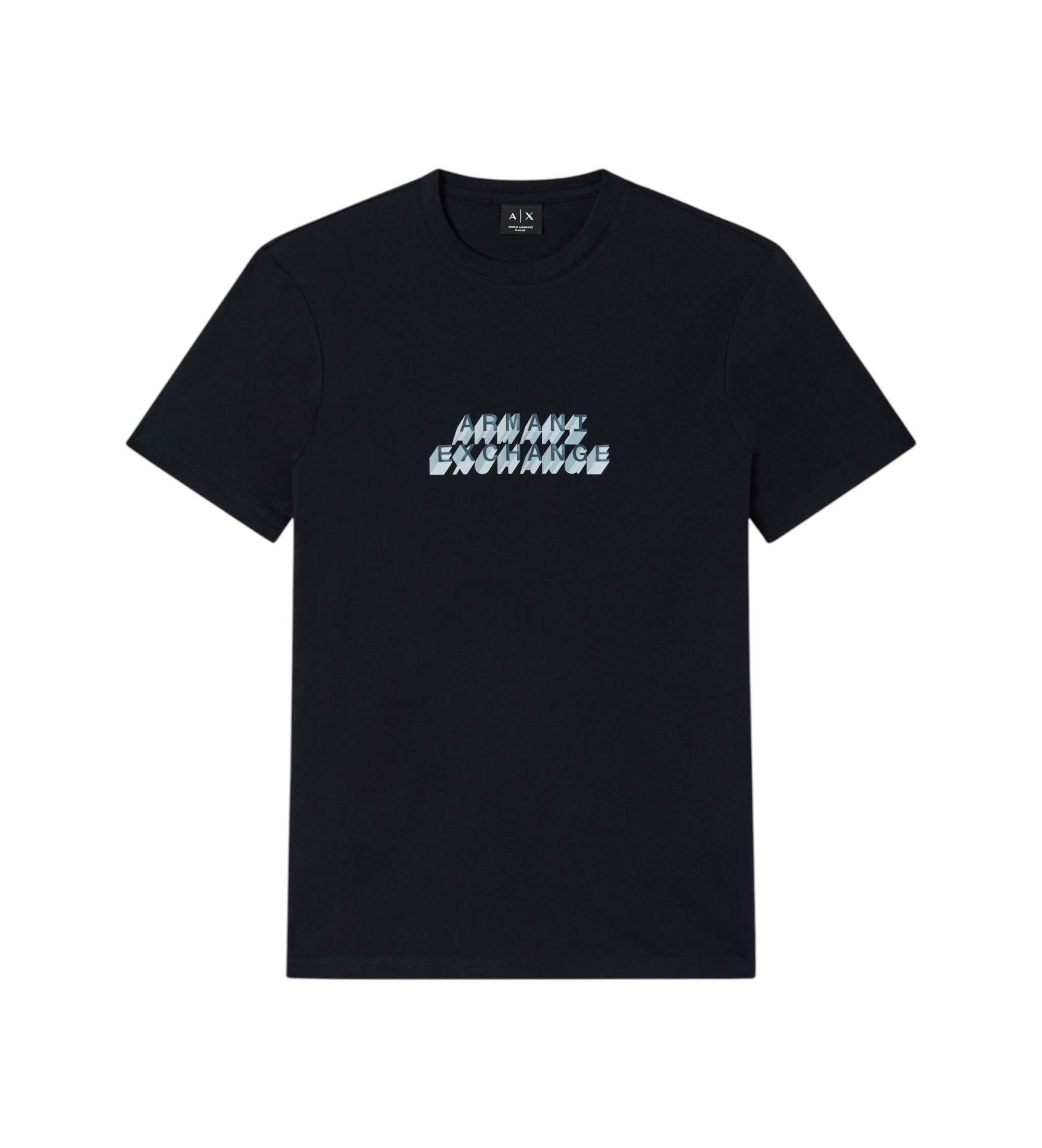 A|X Armani Exchange für Herren. XM002779AF10358UB101 Logo-T-Shirt blau (M), Lässig, Baumwolle, Kurzarm