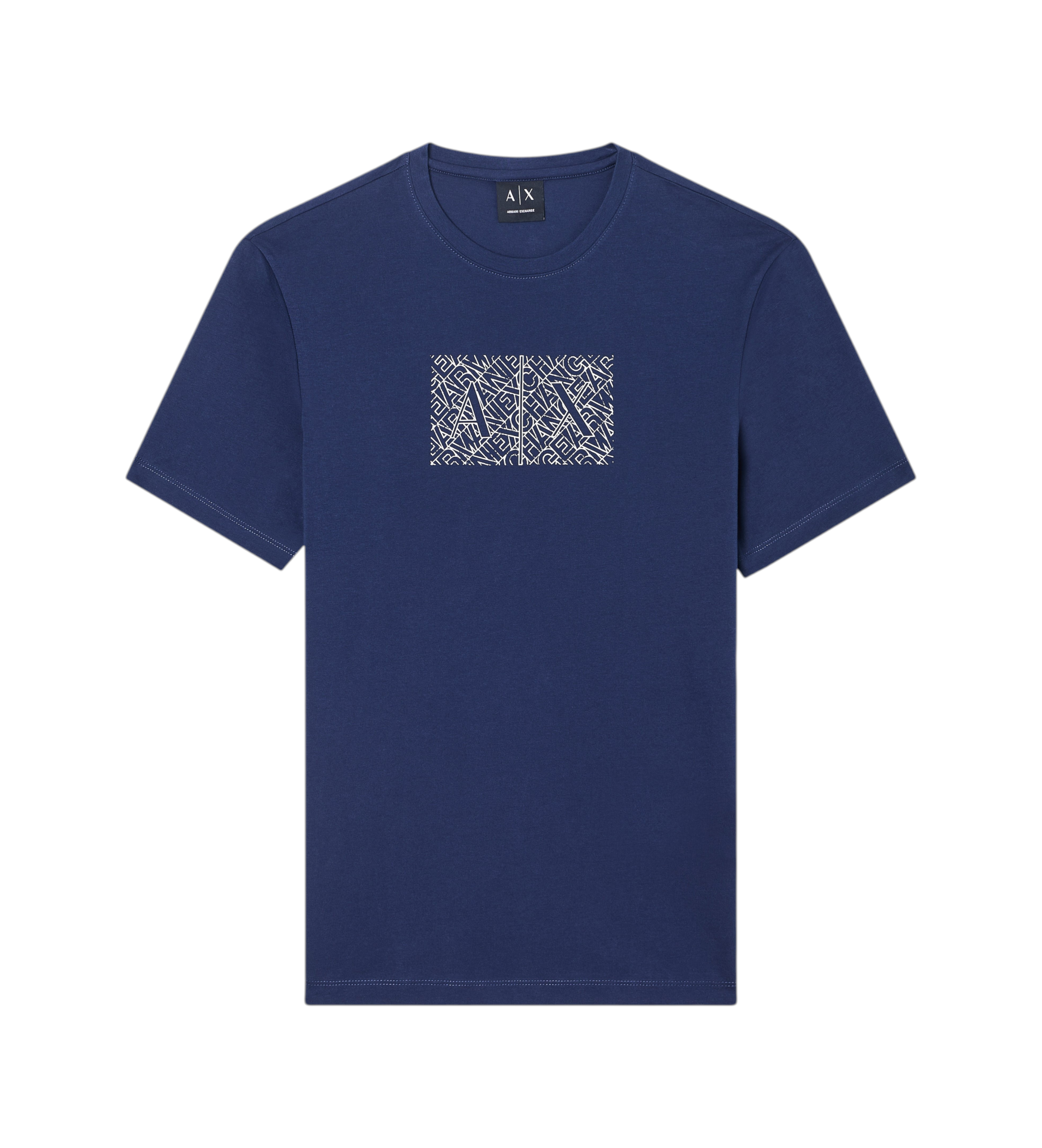 A|X Armani Exchange für Herren. XM002784AF10356UB096 Tiefsee-Marine-T-Shirt (M), Lässig, Baumwolle, Kurzarm