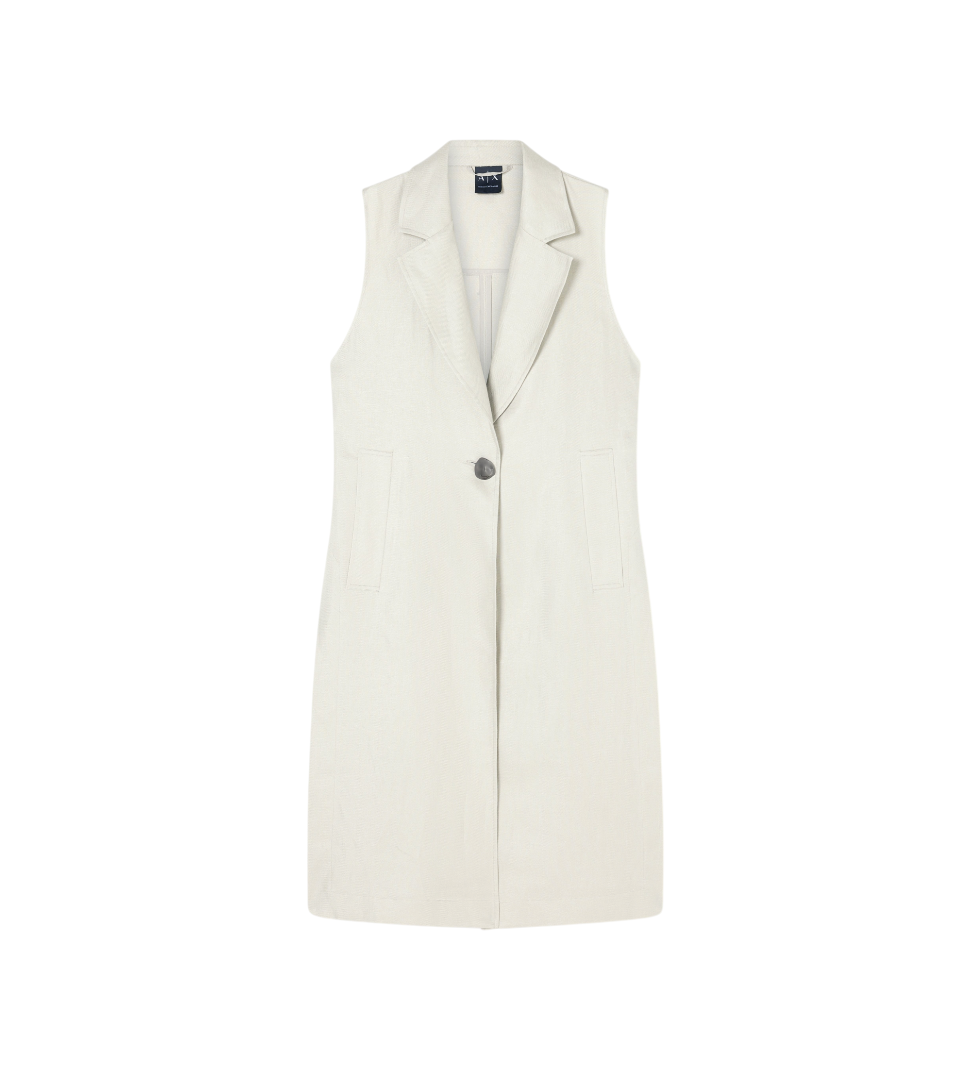 A|X Armani Exchange für Damen. XW001979AF21530U6275 Dekonstruierter Trenchcoat aus beigefarbenem Leinen-Twill (M), Lässig