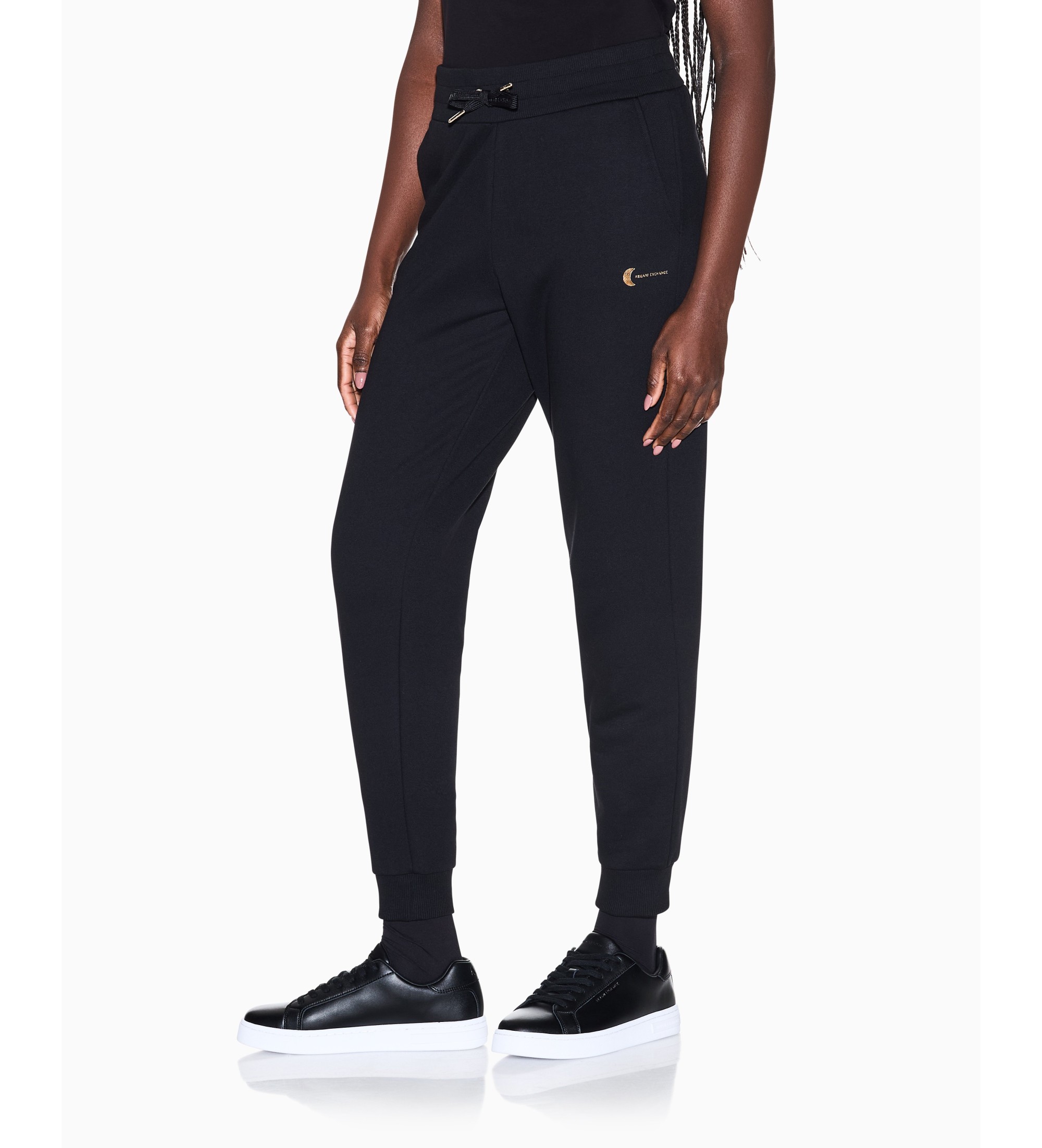 A|X Armani Exchange für Damen. XW001848AF18853UC001 Schwarze Jogginghose mit Kordelzug (M), Lässig, Baumwolle