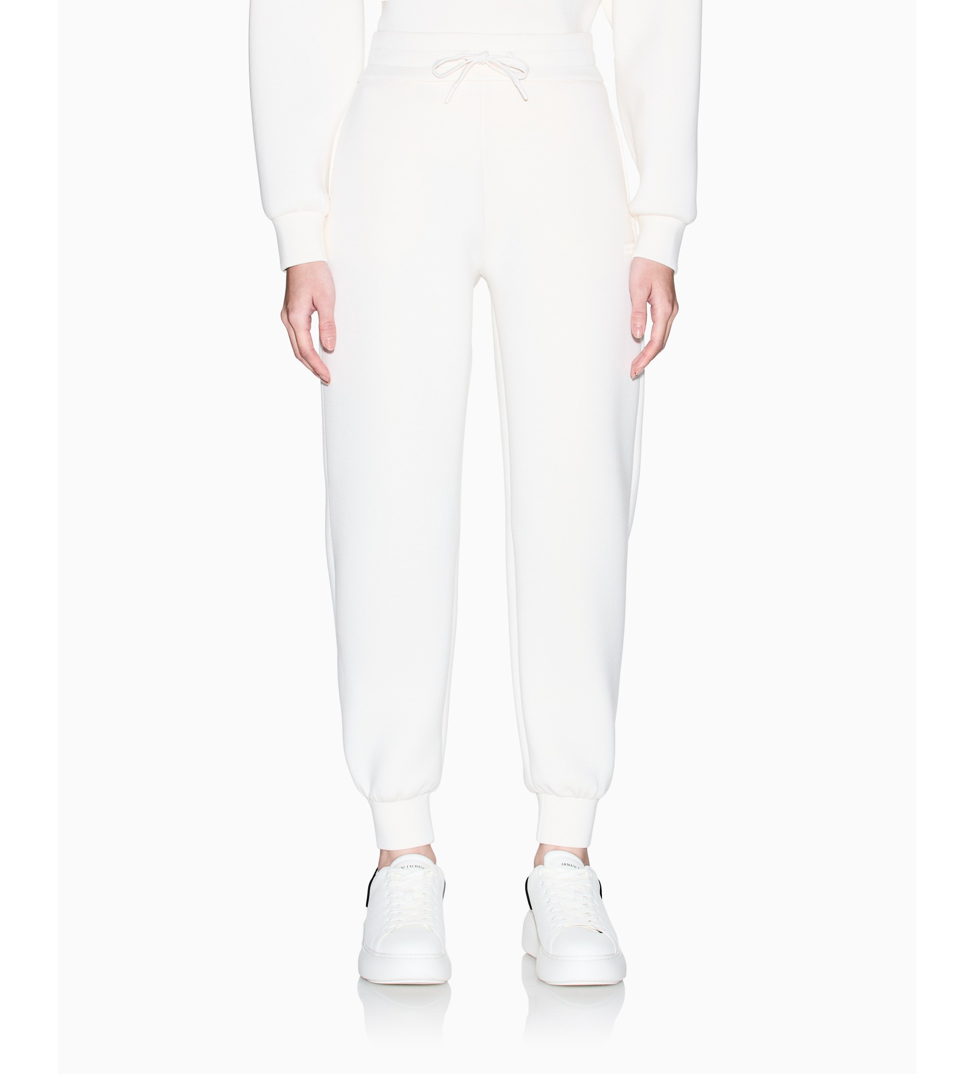 A|X Armani Exchange für Damen. XW002043AF21290U1003 Verstellbare Hose weiß (M), Lässig, Viskose