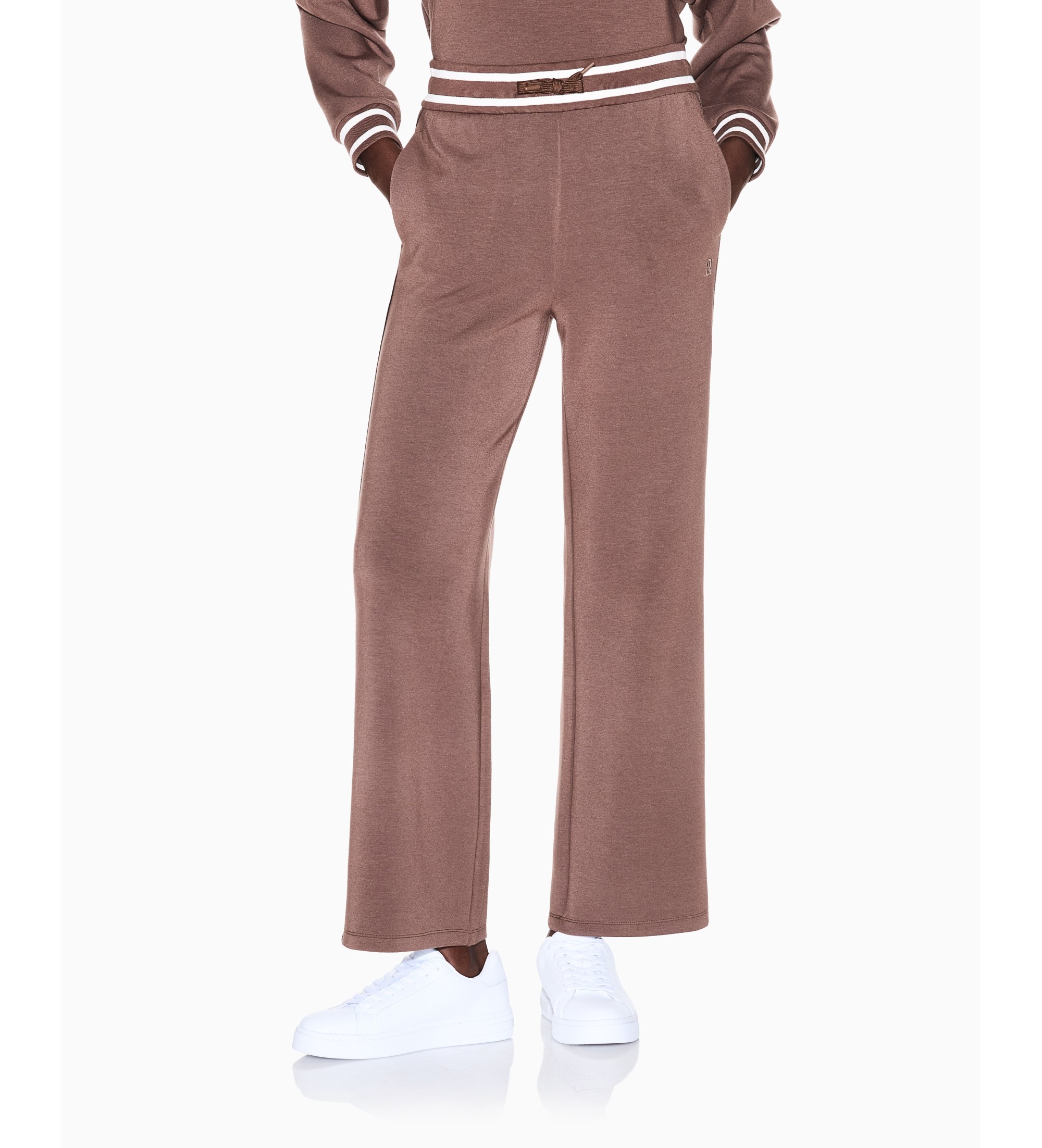 A|X Armani Exchange für Damen. XW002073AF10804U6136 Braune Hose mit Kordelzug in der Taille (M), Lässig, Viskose