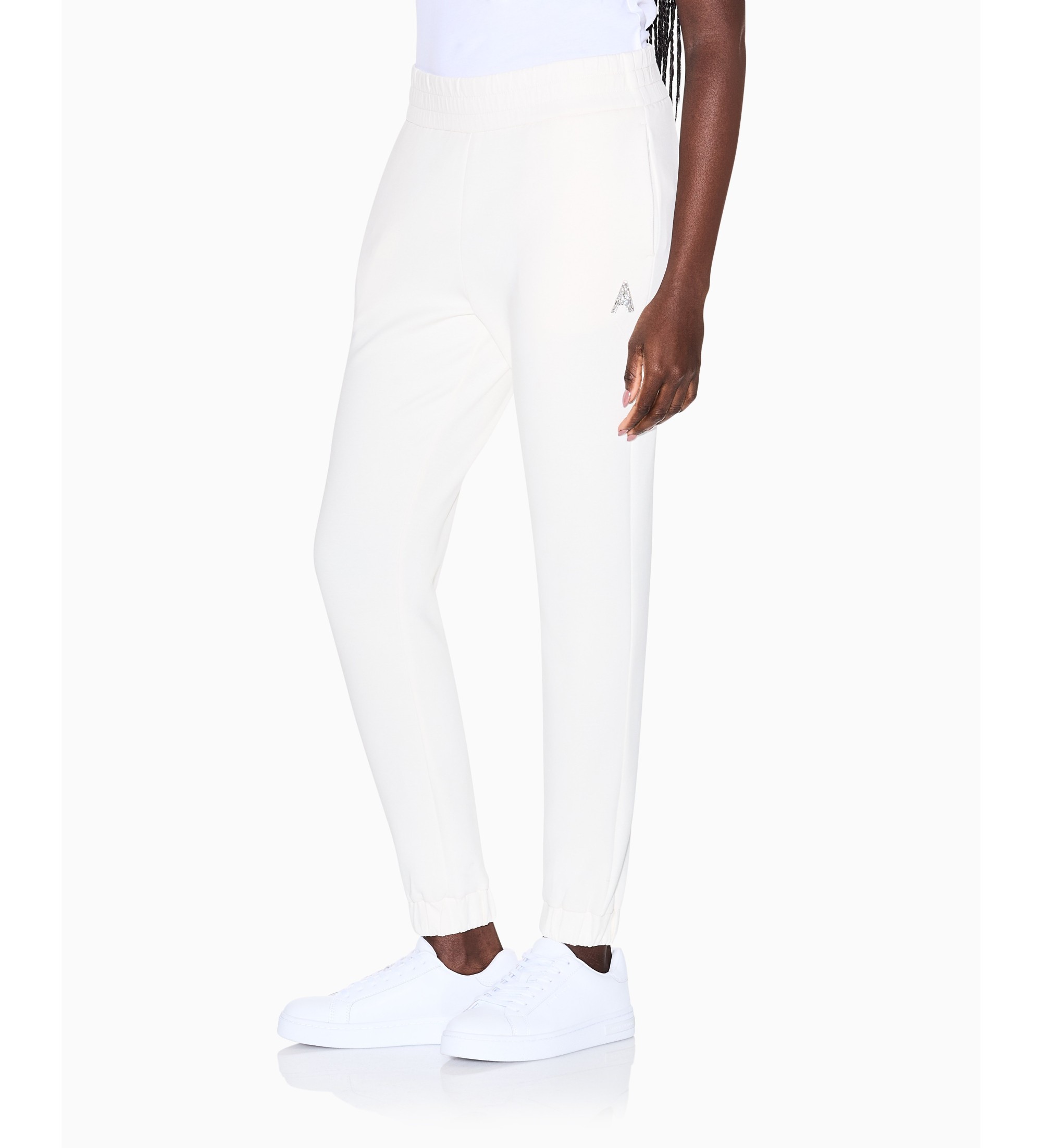 A|X Armani Exchange für Damen. XW002210AF21298U1003 Jogginghose weiß (L), Lässig, Sportlich, Baumwolle, Sportbekleidung, Multisport