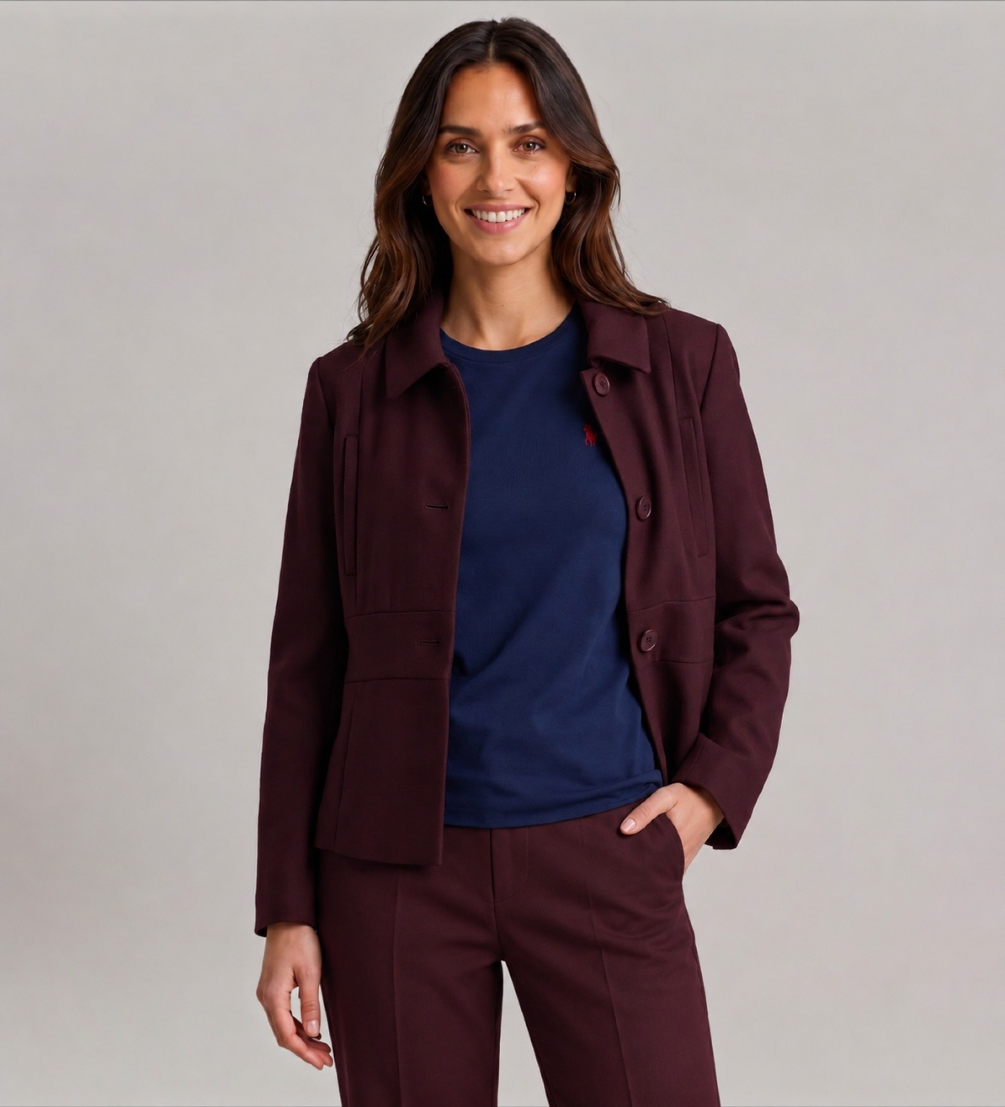 BA&SH für Damen. 1H26IDEL Amerikanerin Idelie bordeauxrot (36), Lässig, Polyester